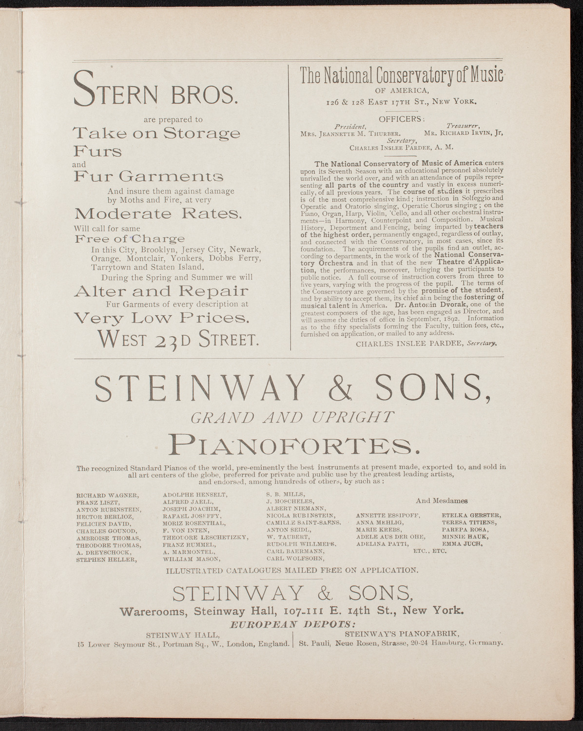 Our Quartette, April 26, 1892, program page 7