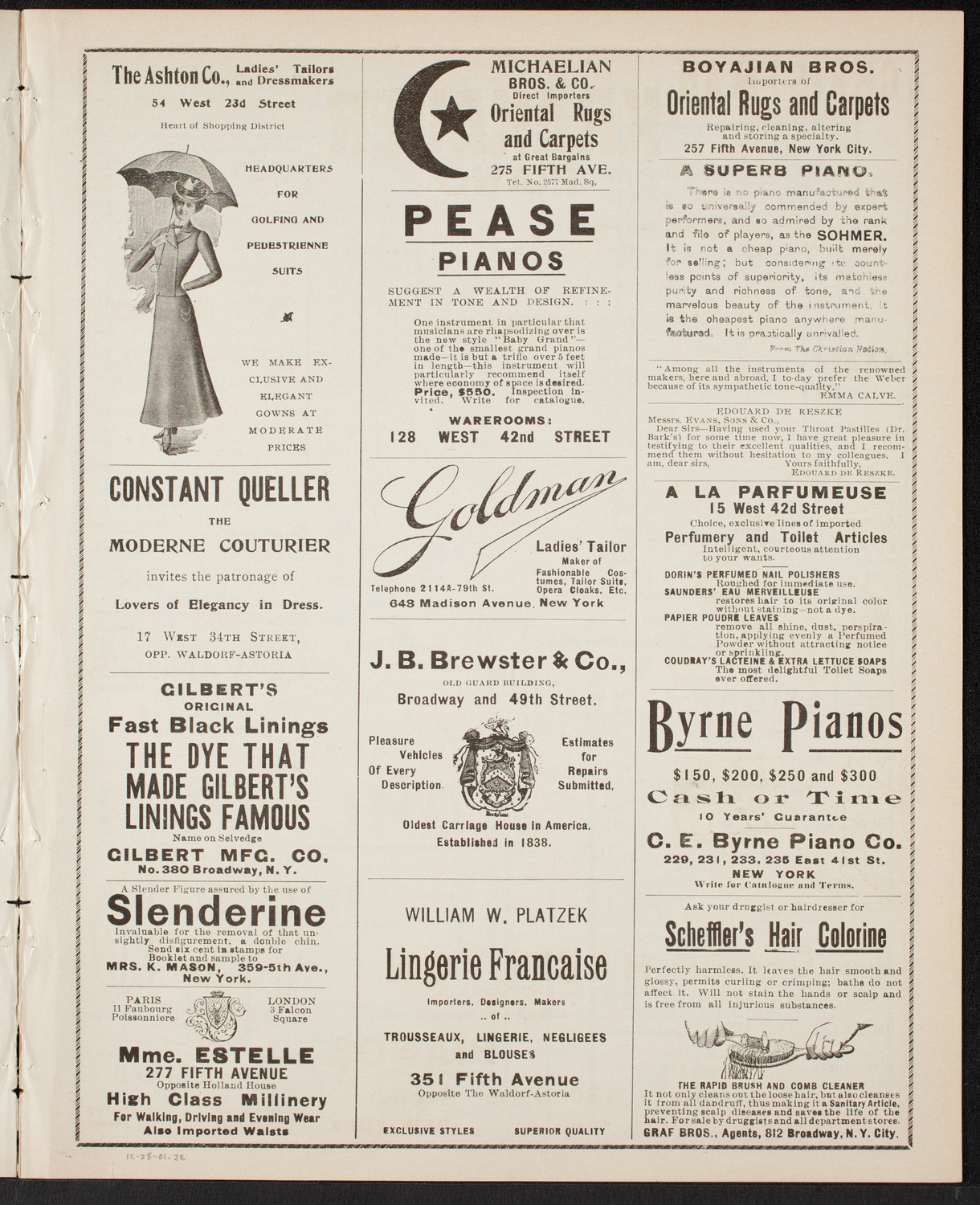 Oratorio Society of New York, December 28, 1901, program page 3