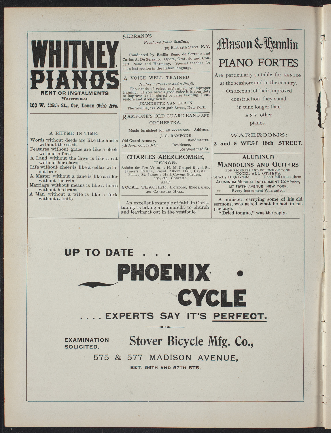 American Academy of Dramatic Arts Alumni Society, May 31, 1897, program page 2