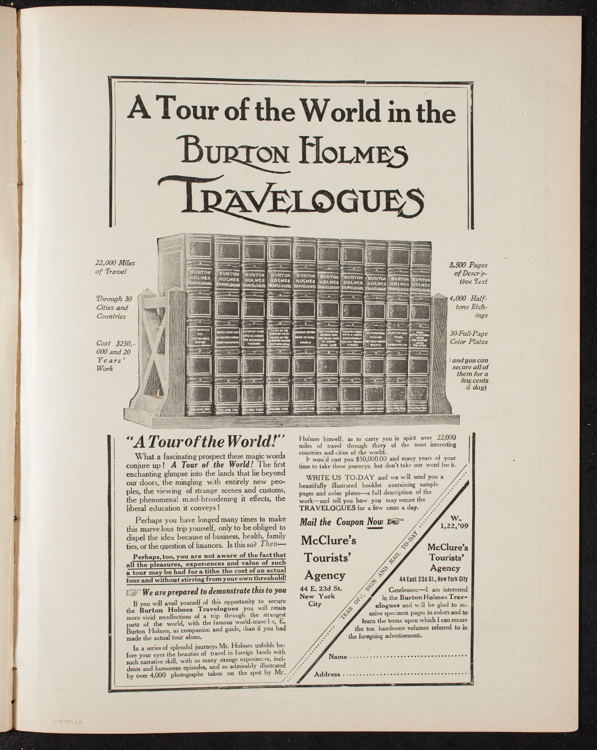 Burton Holmes Travelogue: More About Paris, March 14, 1909, program page 11