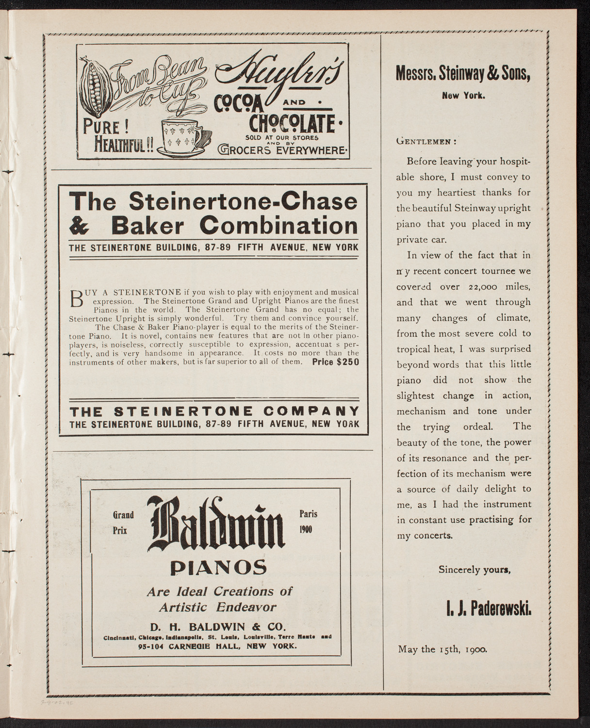 New York City Teachers' Association Concert, March 8, 1902, program page 7