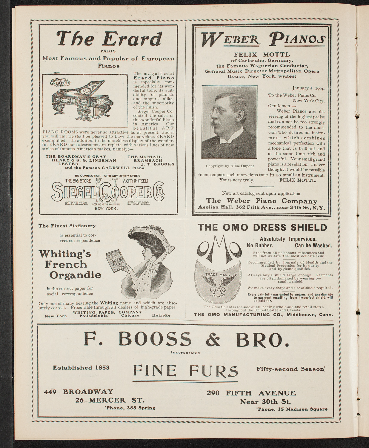 Josef Hofmann, Piano, and Fritz Kreisler, Violin, February 12, 1905, program page 6