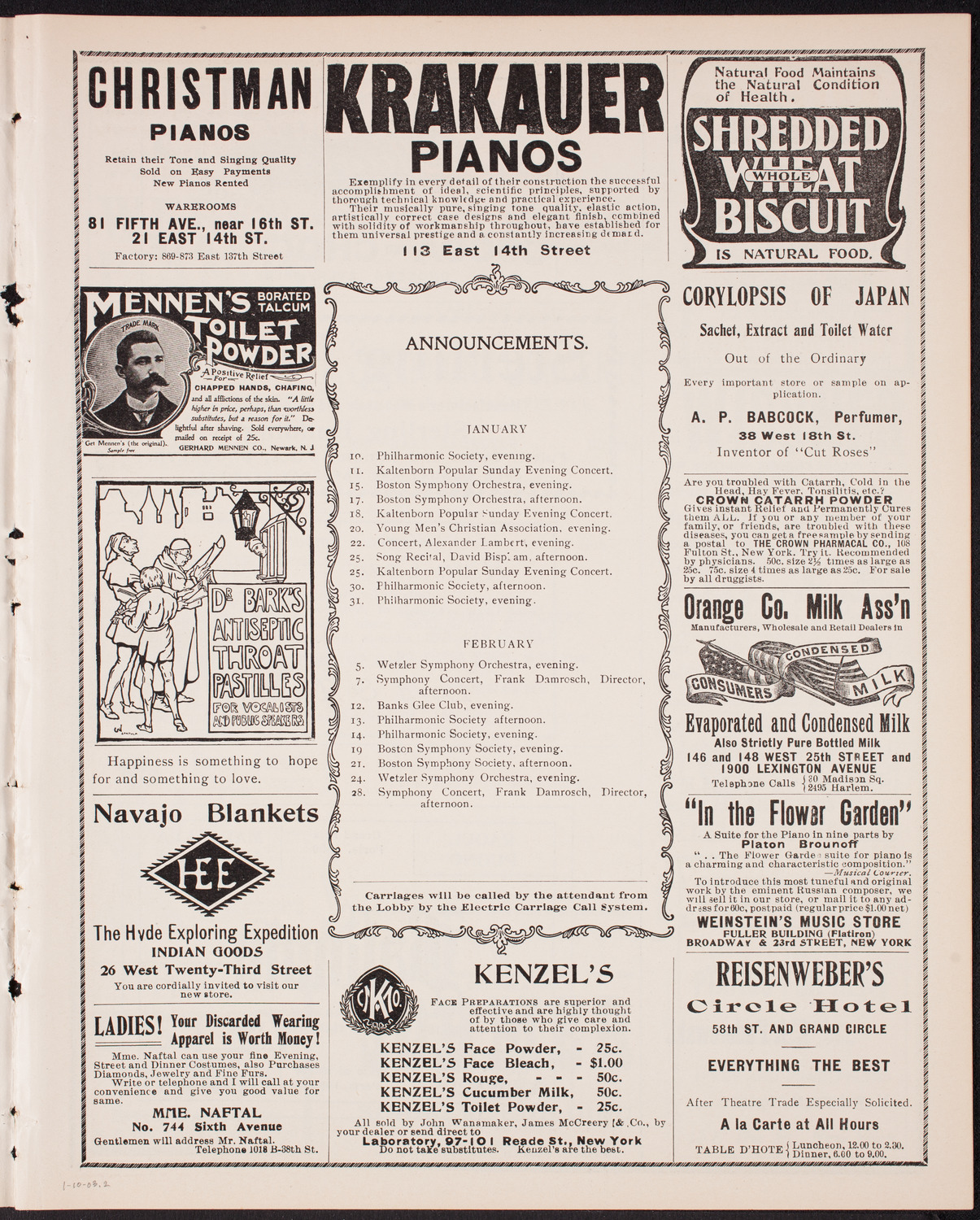 Symphony Concert for Young People, January 10, 1903, program page 3