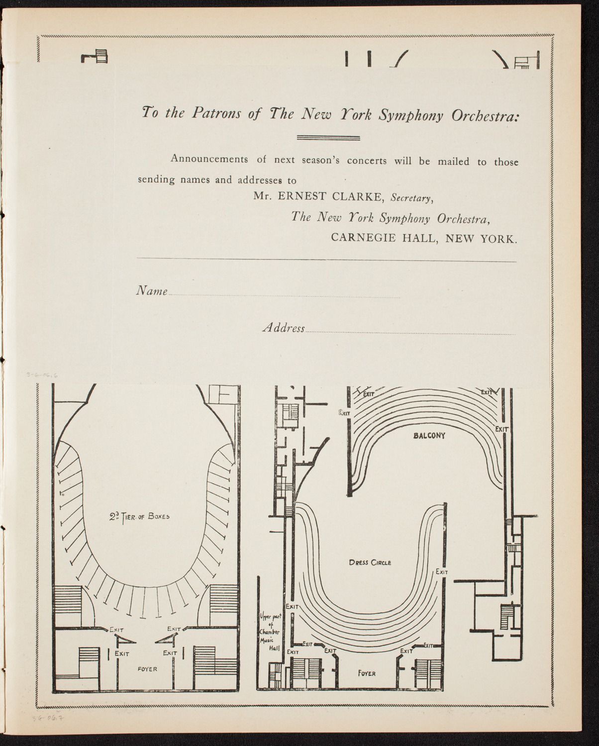 New York Symphony Orchestra, March 6, 1906, program page 11