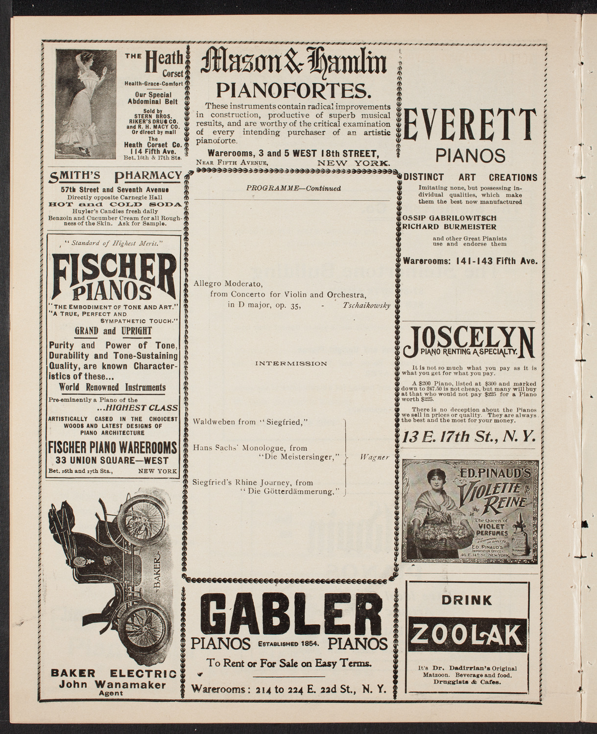 Pittsburgh Symphony Orchestra, March 4, 1902, program page 8