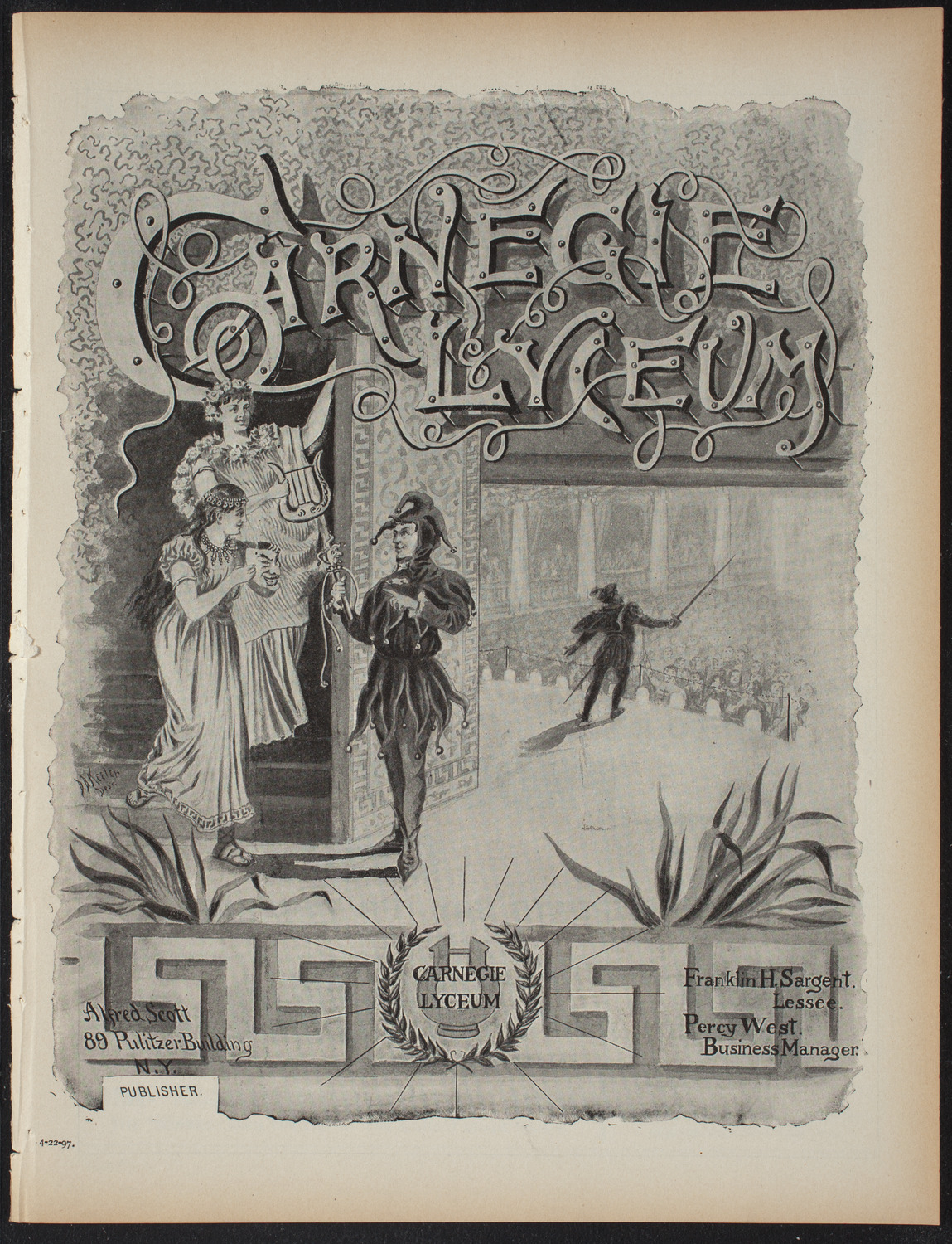 American Academy of Dramatic Arts, April 22, 1897, program page 1