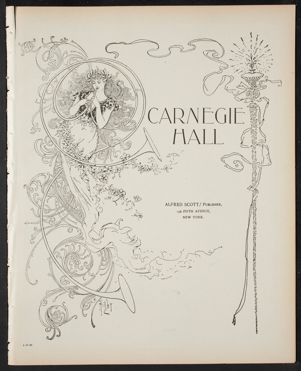 New York Banks' Glee Club, April 18, 1899, program page 1