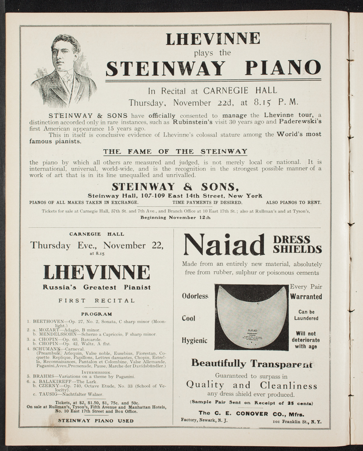 New York Symphony Orchestra, November 4, 1906, program page 4