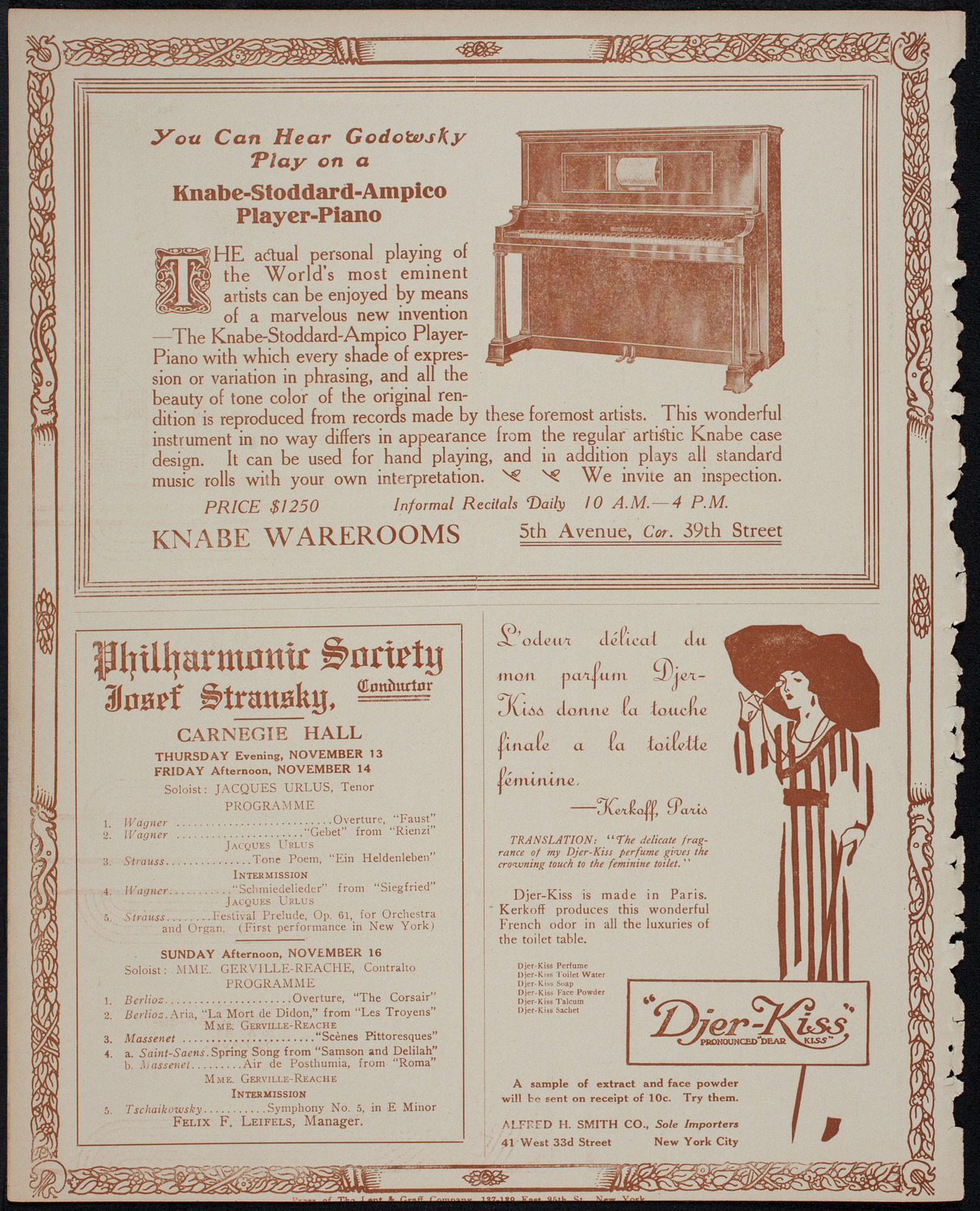 Eleanor Spencer, Piano, November 11, 1913, program page 12