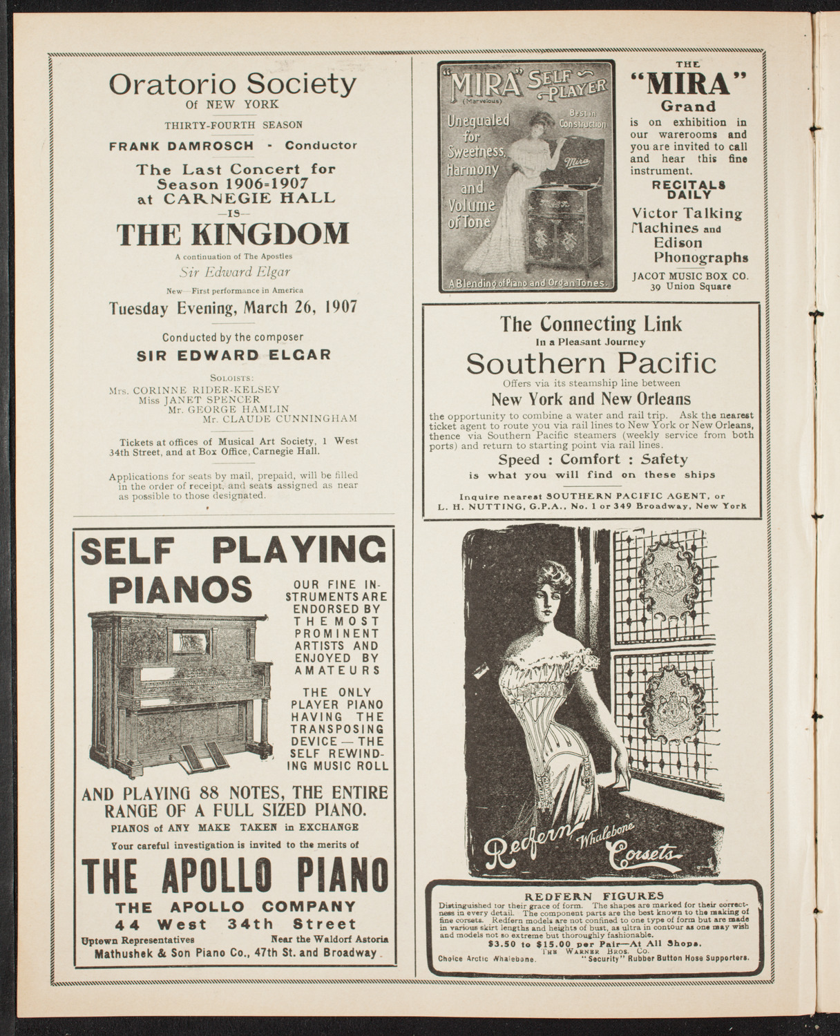 Boston Symphony Orchestra, March 23, 1907, program page 2
