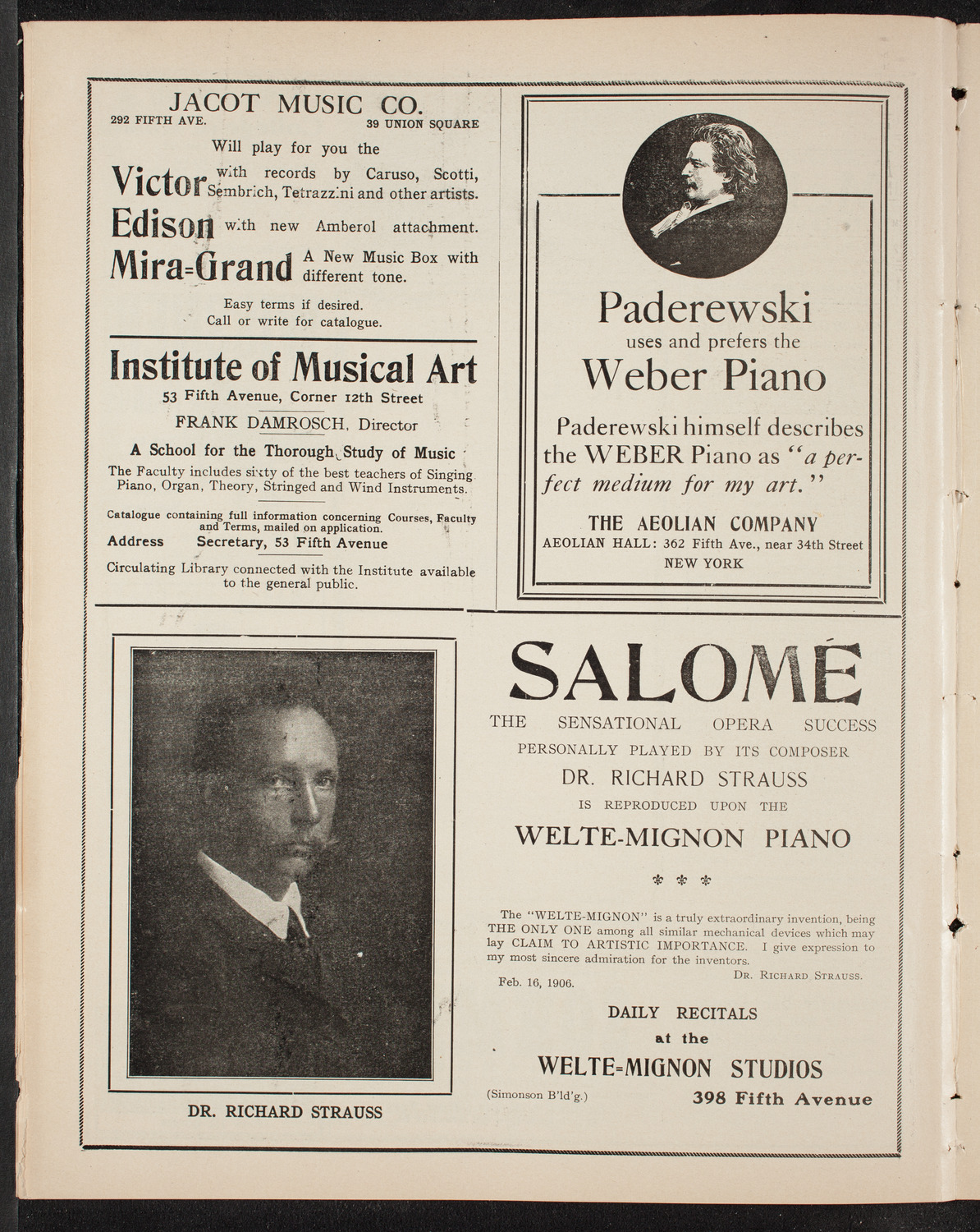 The Civic Forum, March 12, 1909, program page 6