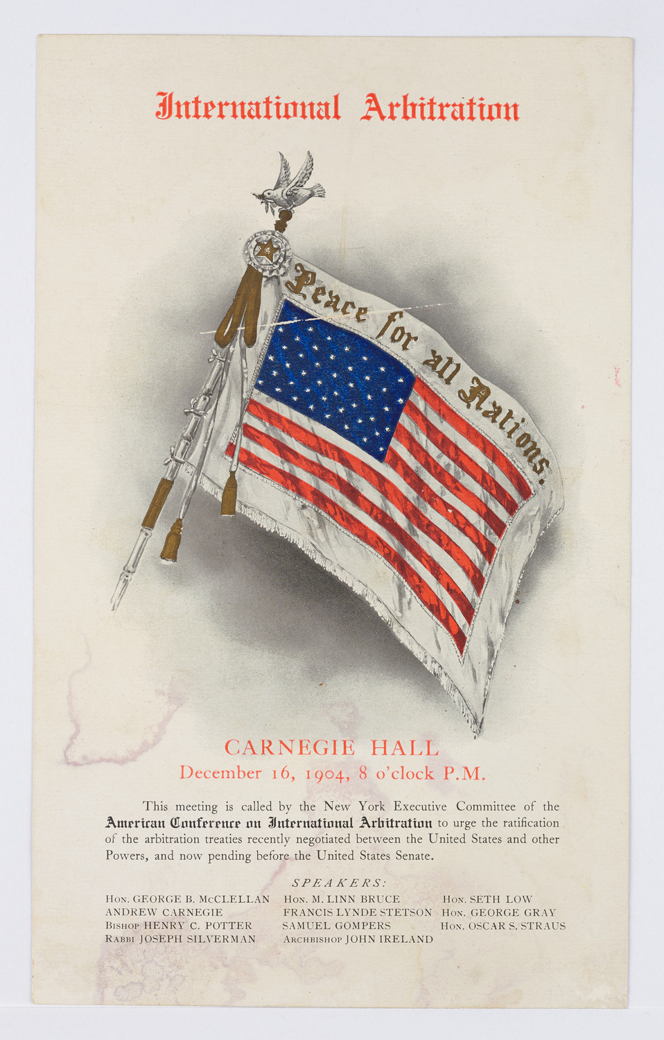 Meeting: American Conference on International Arbitration, December 16, 1904