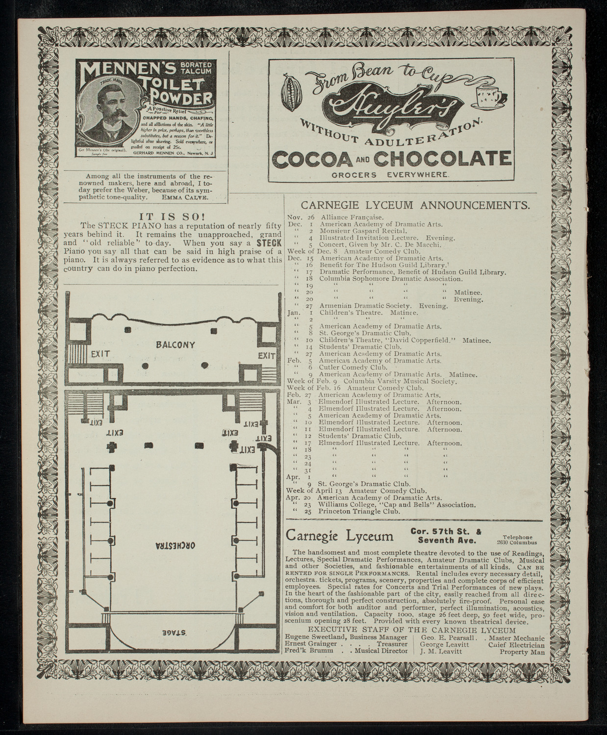Soirée de l'Alliance Française, November 26, 1902, program page 4