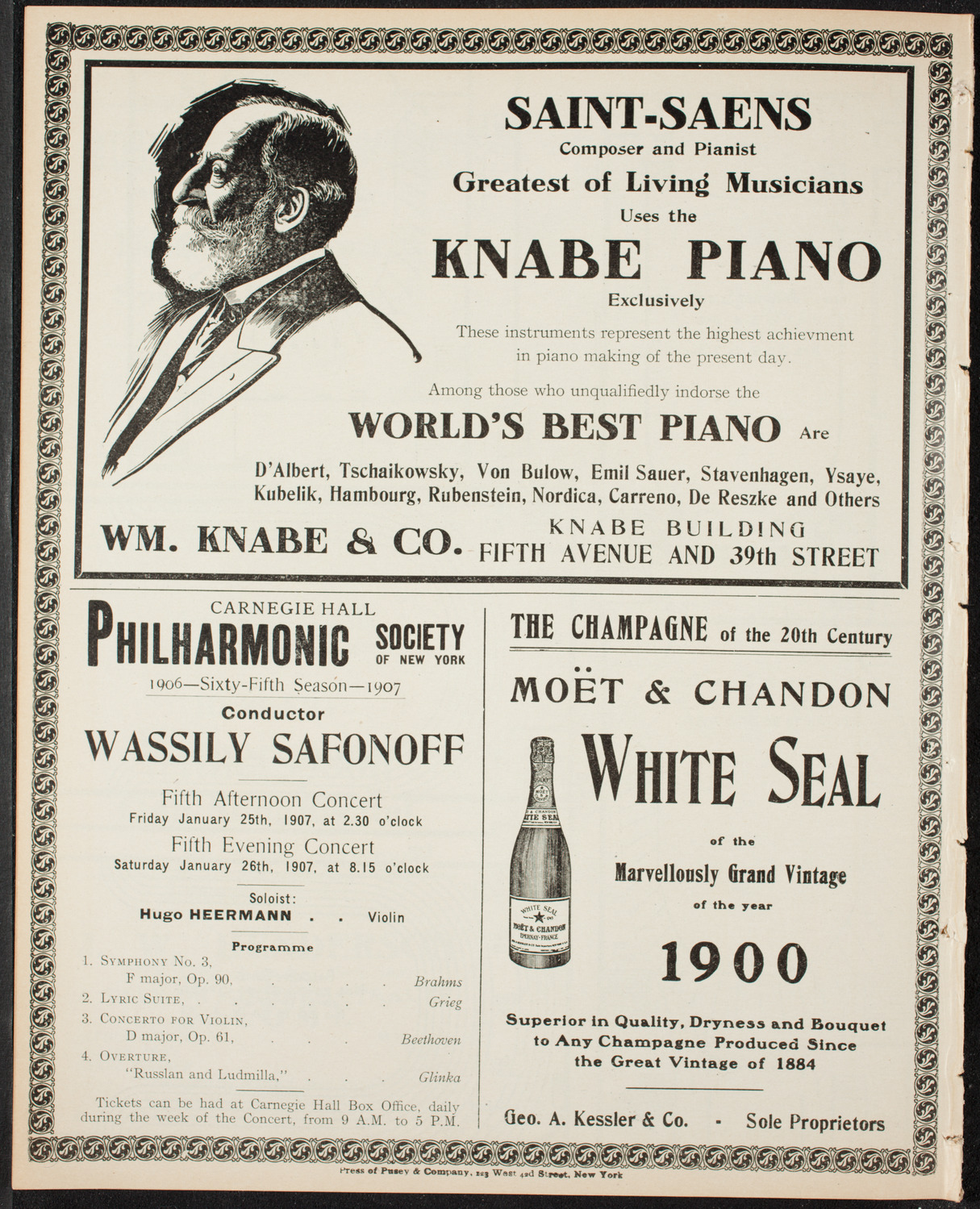 Lillian Nordica, Soprano, with the New York Philharmonic, January 8, 1907, program page 12