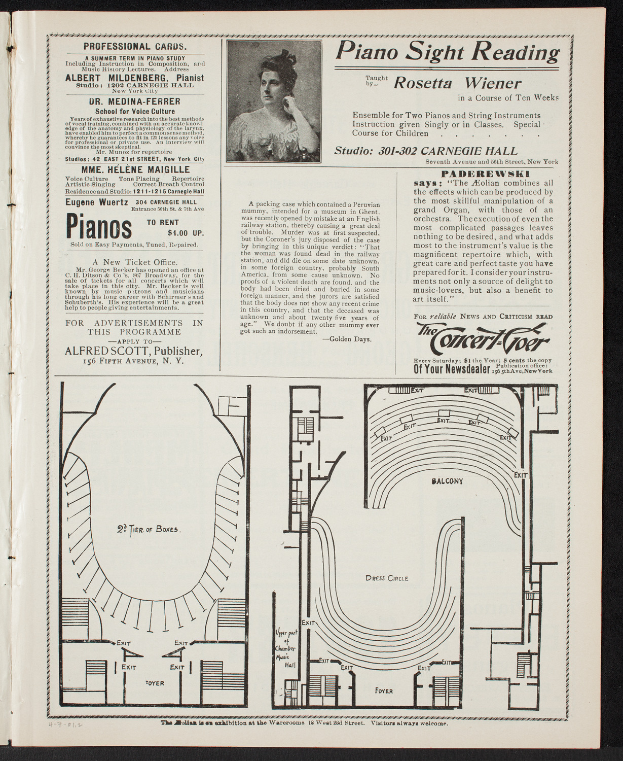 Orchestral Concert Conducted by Georg Henschel, April 7, 1901, program page 3