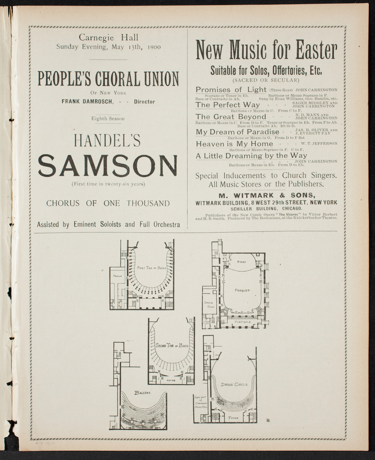 Amicitia Orchestral Club, May 4, 1900, program page 3