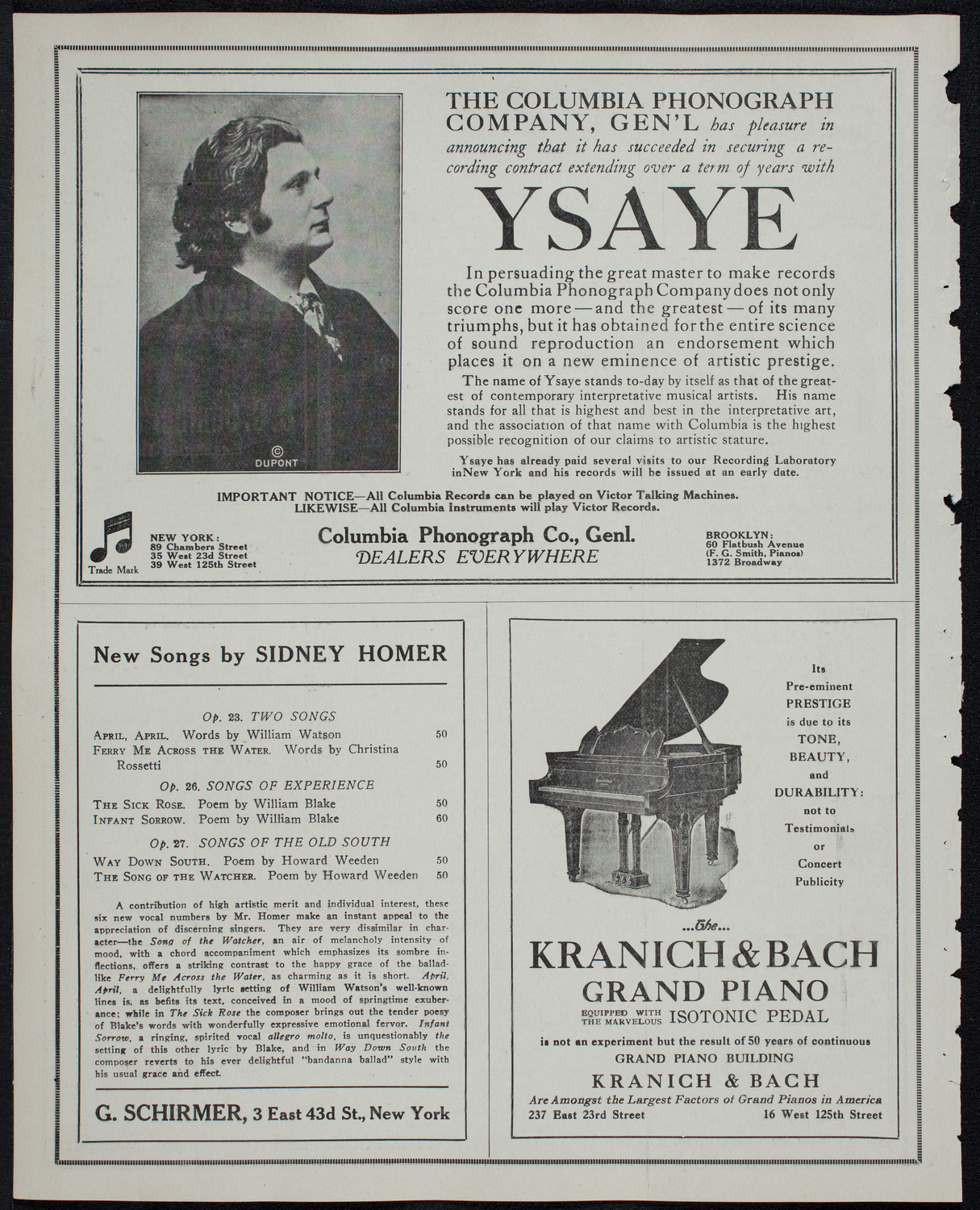 New York Banks' Glee Club, February 4, 1913, program page 6