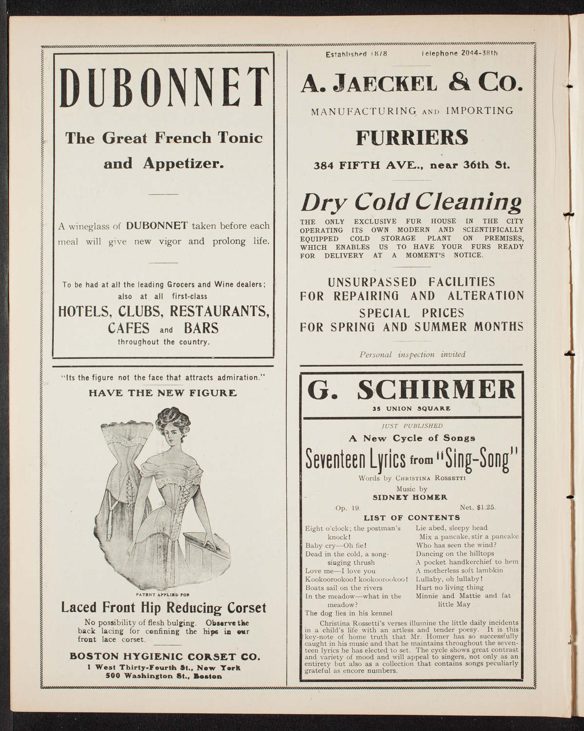 New York Symphony Orchestra: Beethoven Cycle, April 5, 1908, program page 8