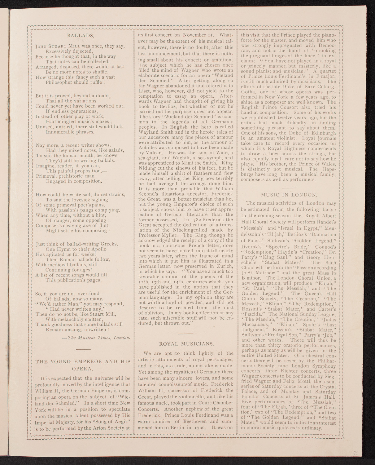New York Philharmonic, December 15, 1894, program page 7