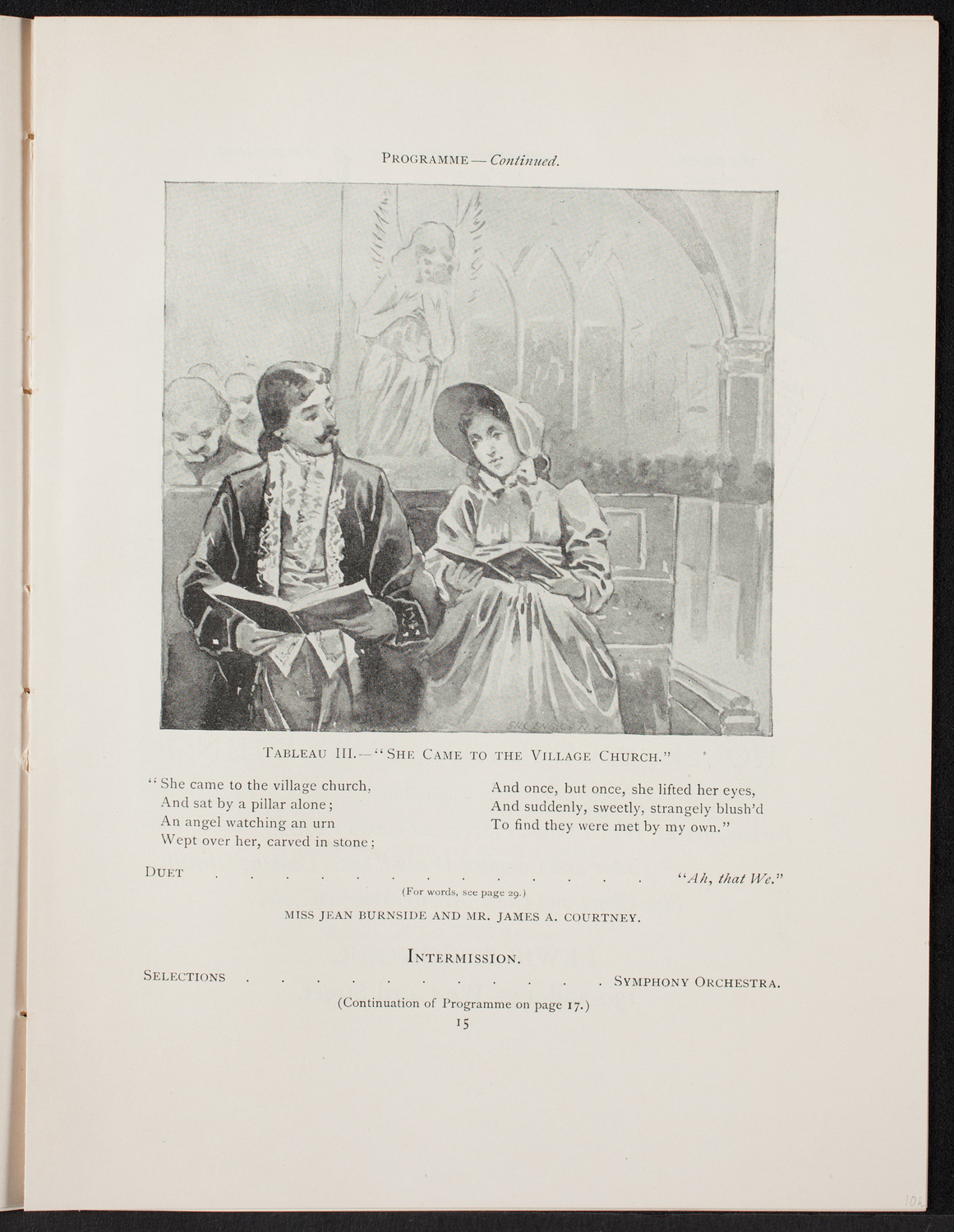 Tennyson's "Maud", April 23, 1892, program page 16