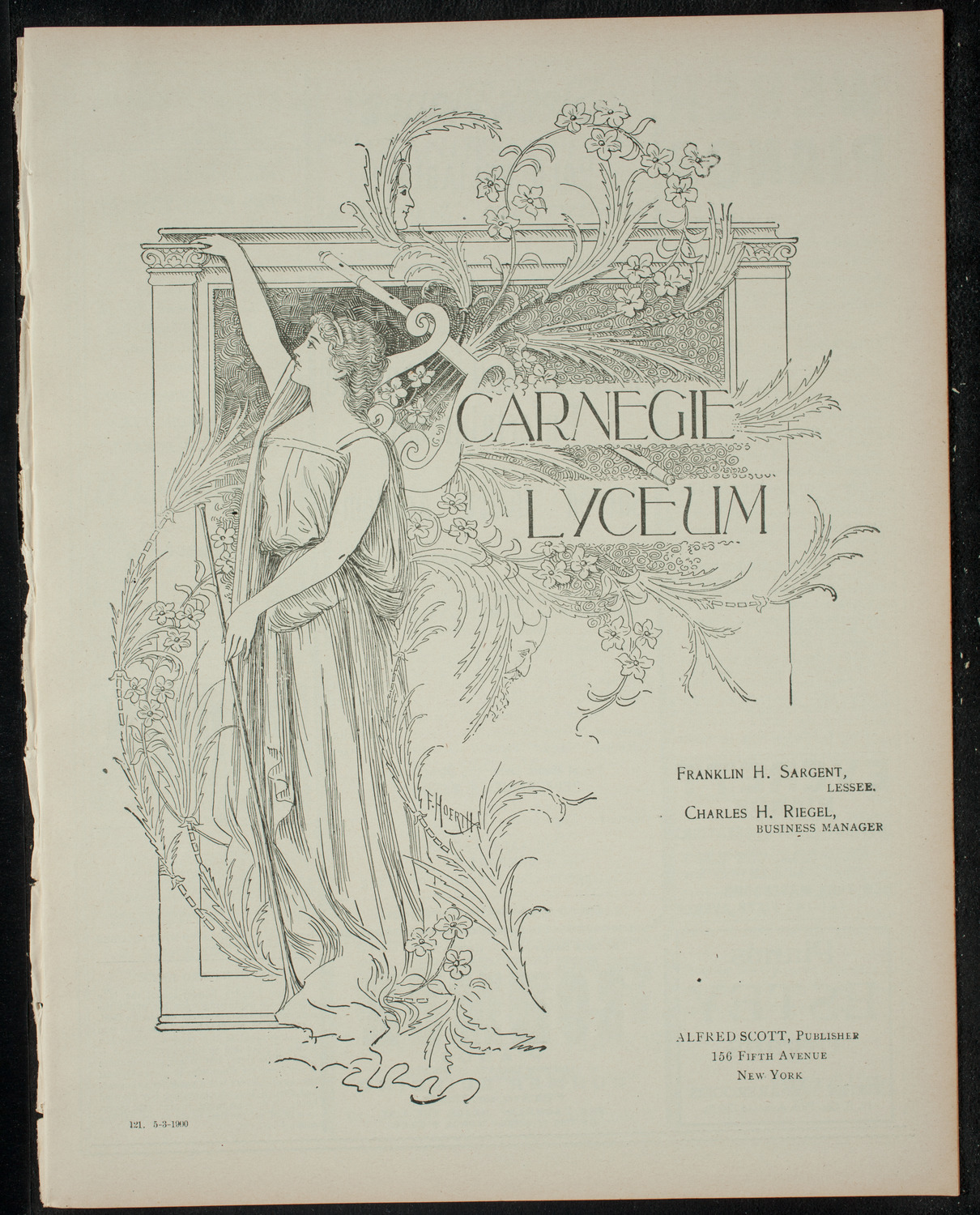 Musical and Dramatic Entertainment by Students of Sacred Heart Academy, May 3, 1900, program page 1