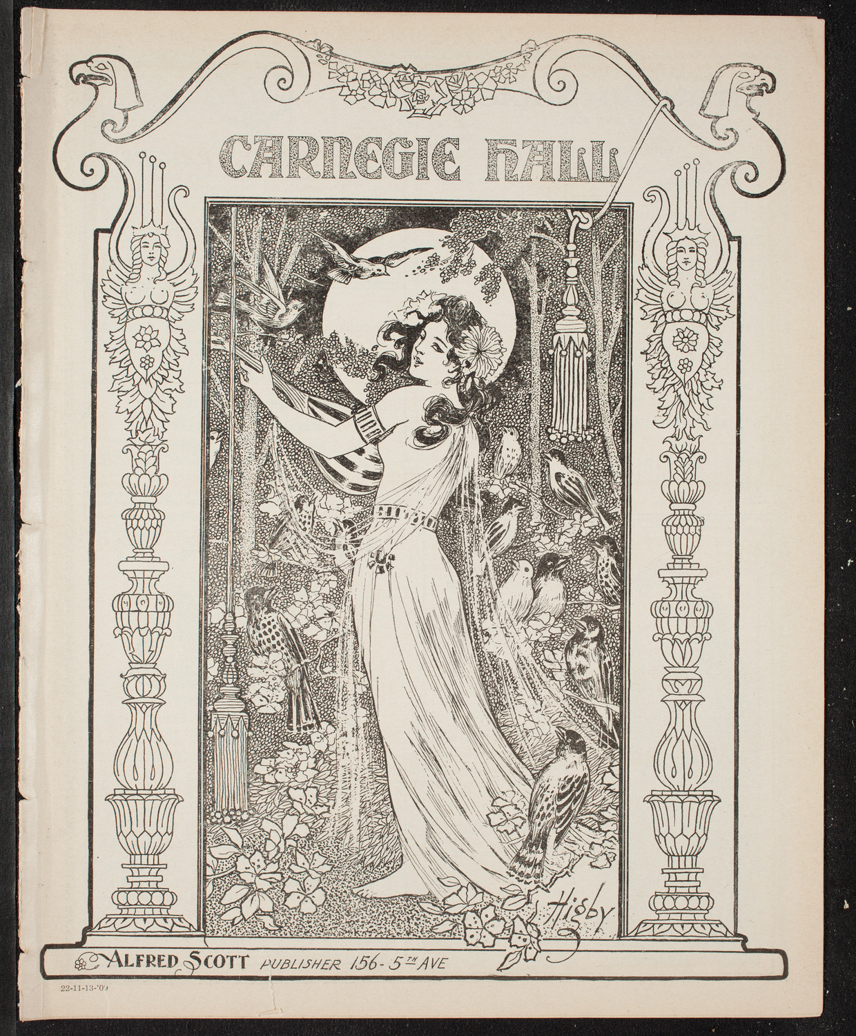 Boston Symphony Orchestra, November 13, 1909, program page 1