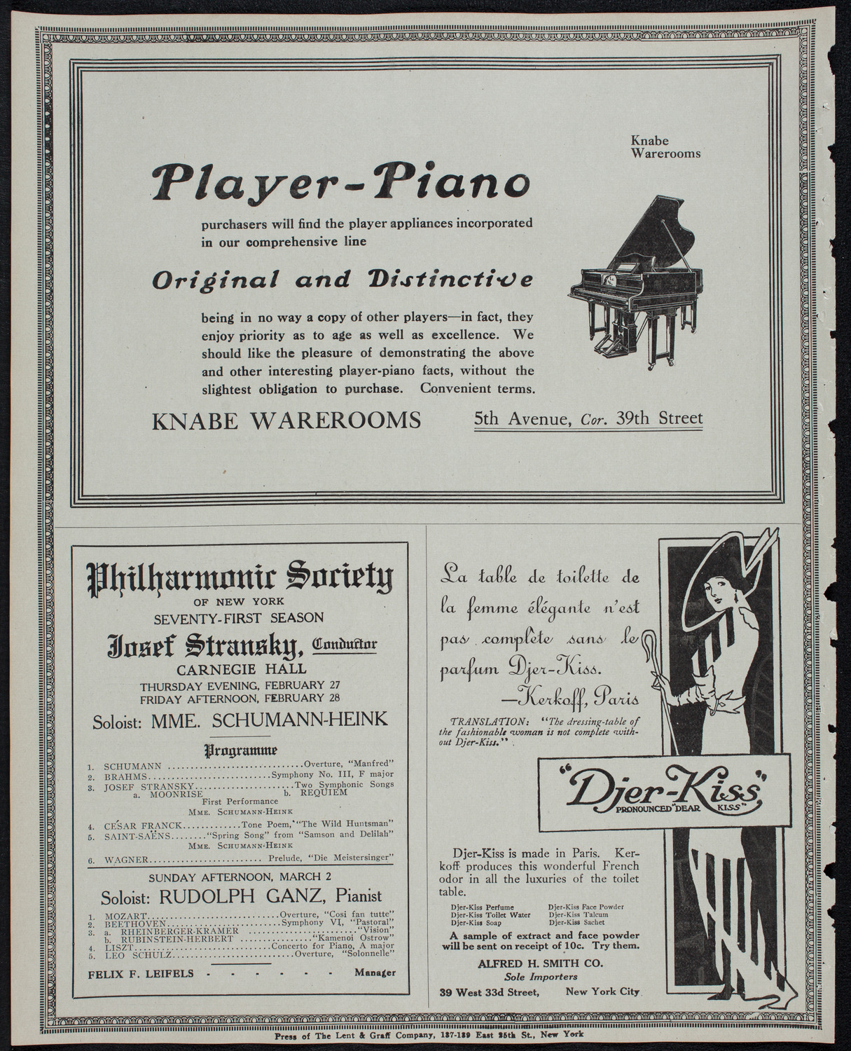 Maximillian Pilzer, Violin, February 25, 1913, program page 12