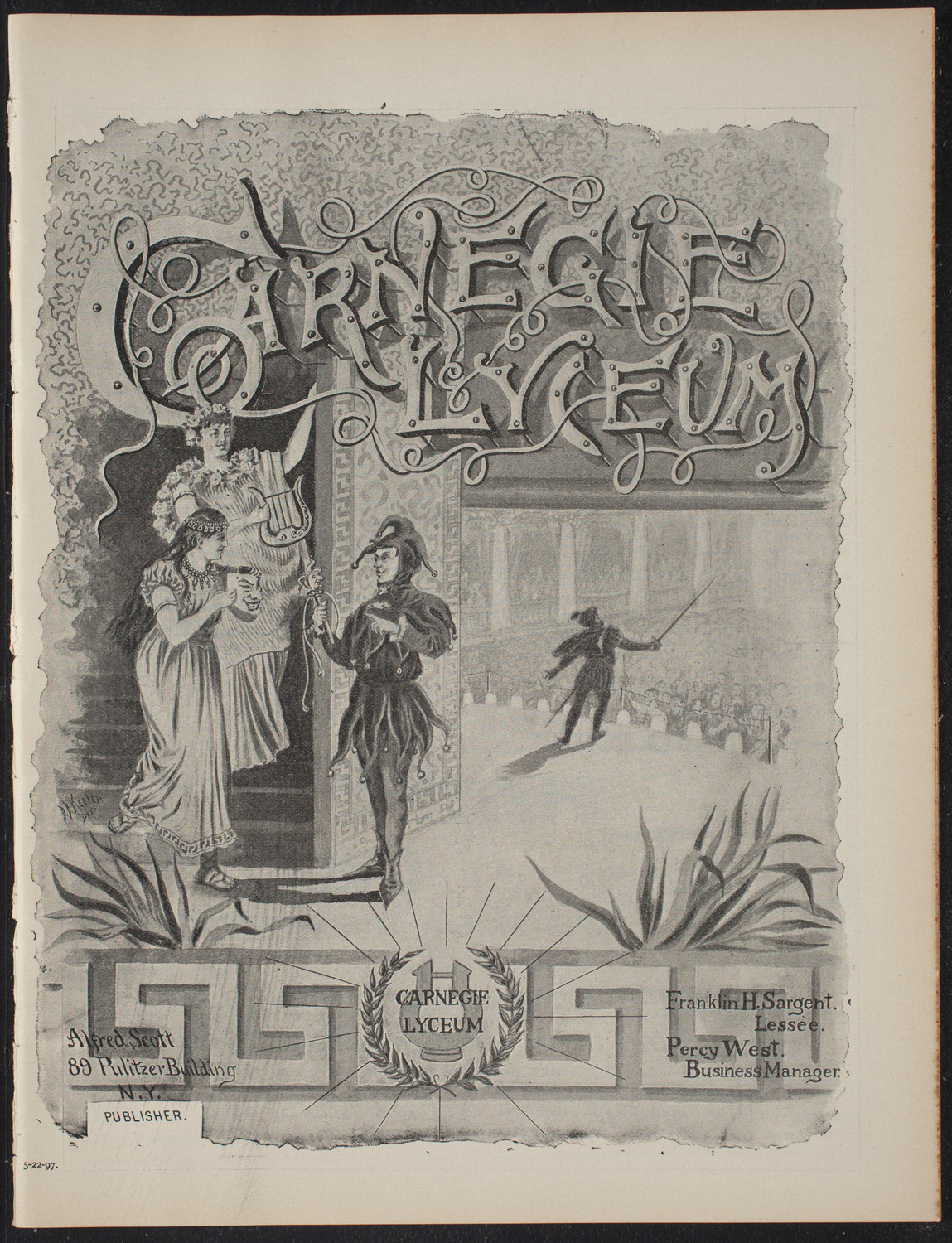 Club de Ninas "Las Dos Banderas": Benefit for the Wounded Cubans of the Campaign, May 22, 1897, program page 1