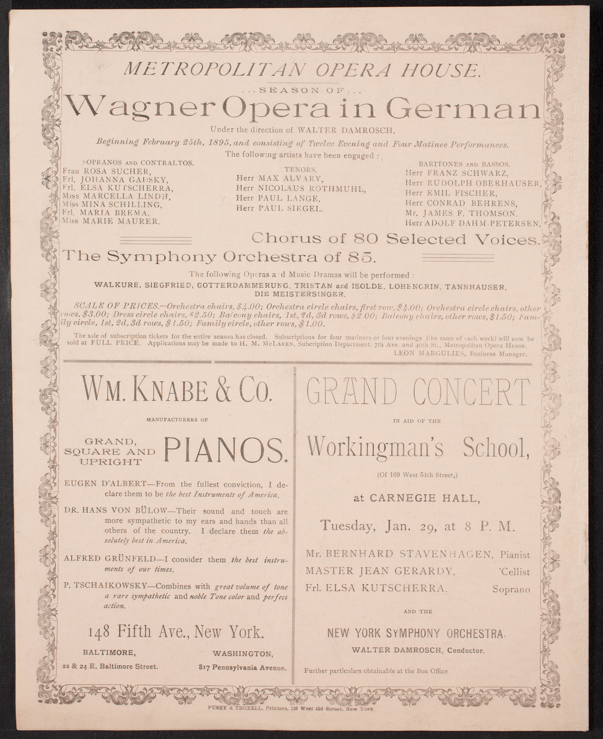 Oratorio Society of New York, January 6, 1895, program page 8