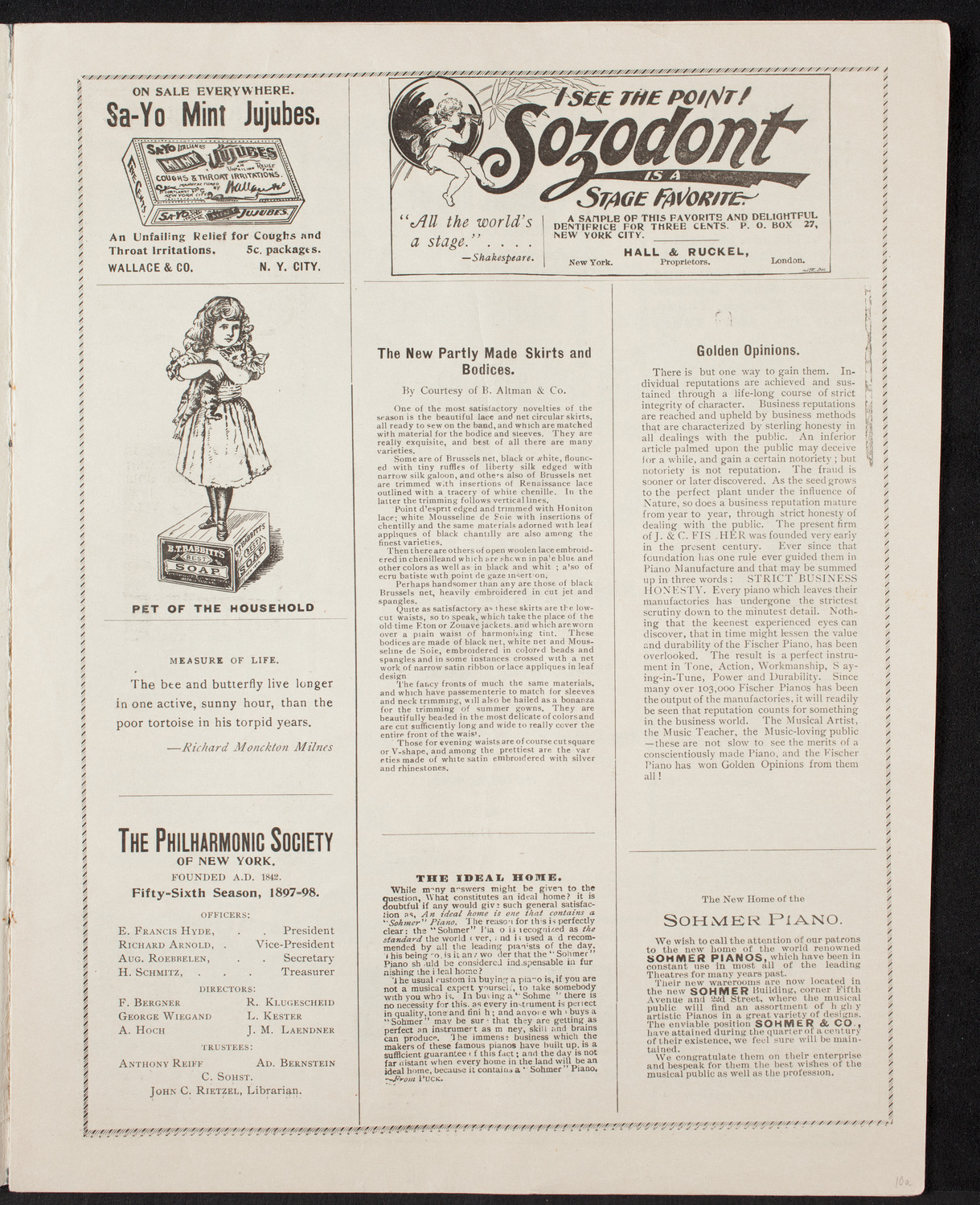 New York Philharmonic, April 1, 1898, program page 3