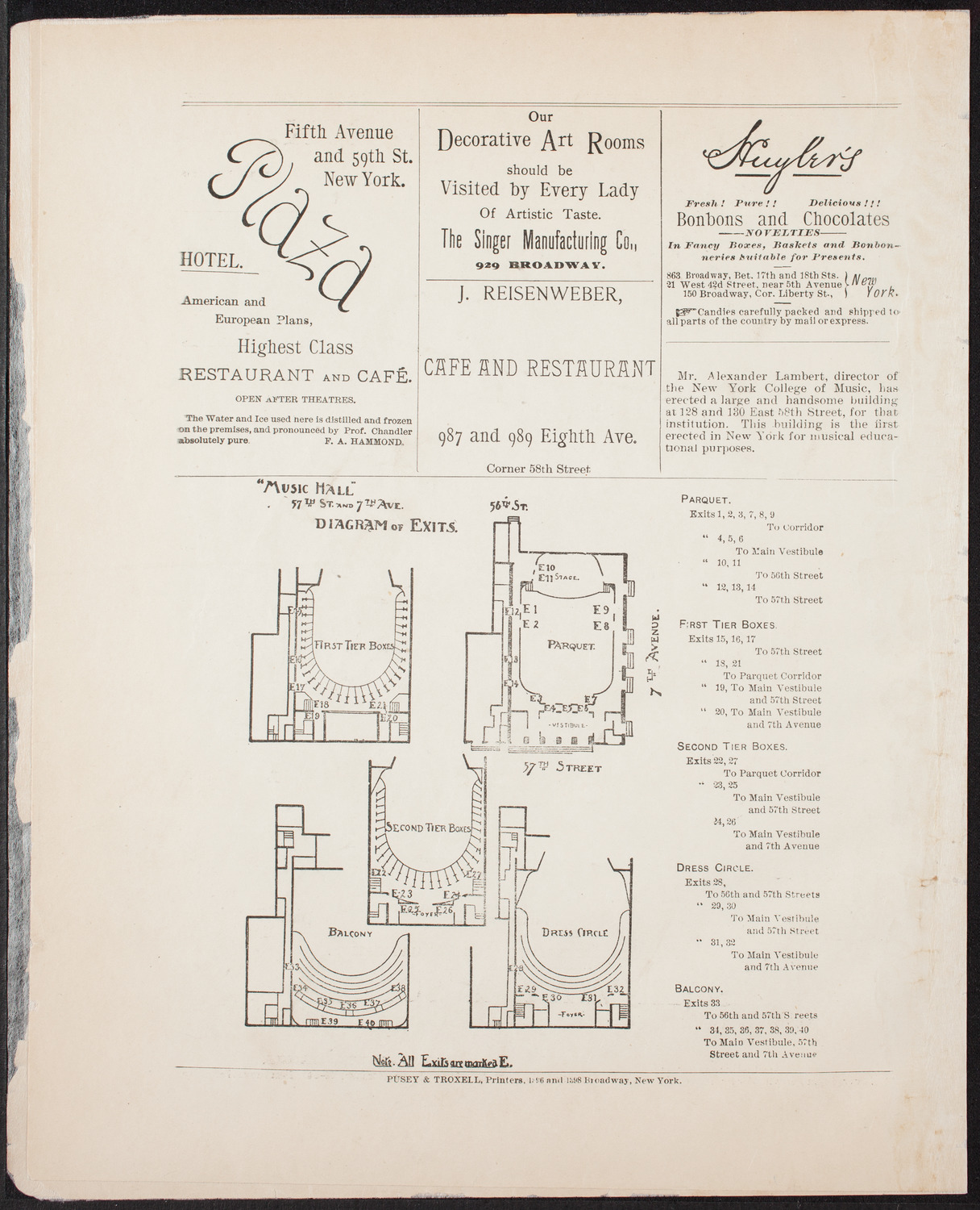 Society of the Sons of New York: Farewell Concert of Sisieretta Jones, the Black Patti, June 15, 1892, program page 6