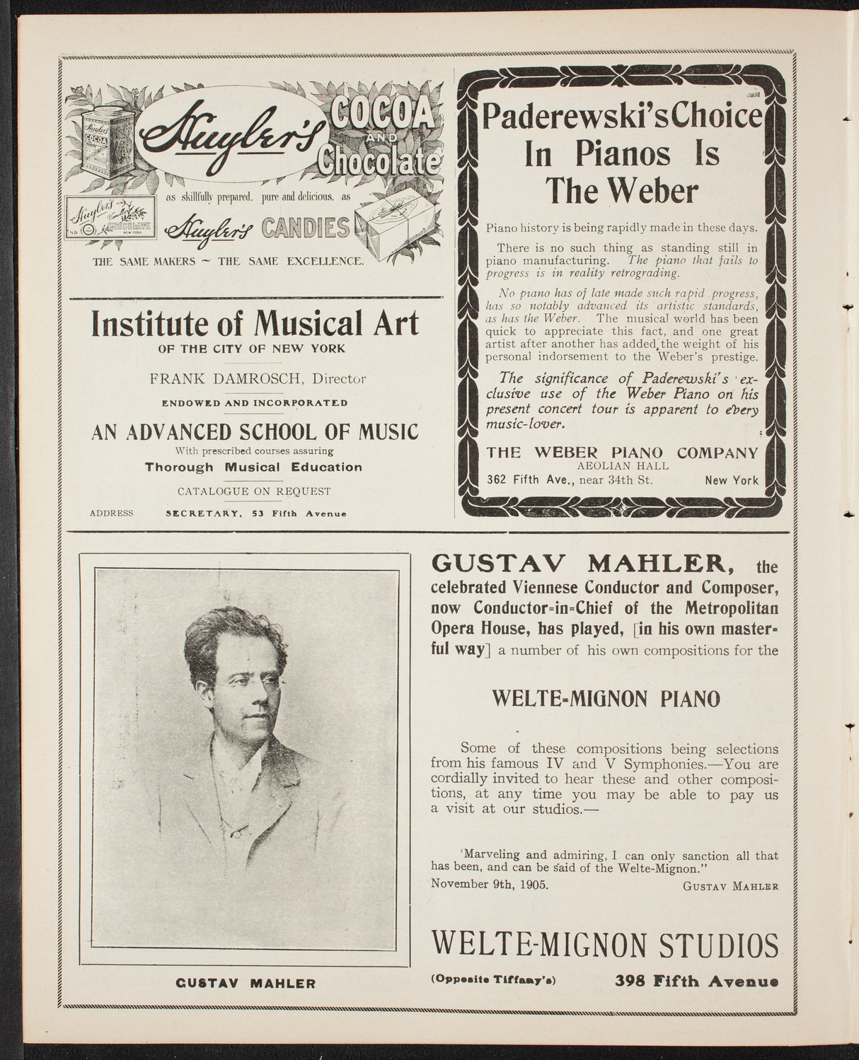 New York Symphony Orchestra, February 16, 1908, program page 6