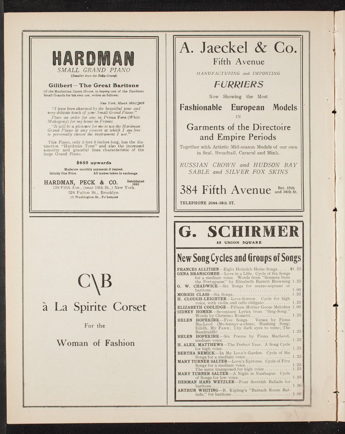 Russian Symphony Society of New York, January 14, 1909, program page 8