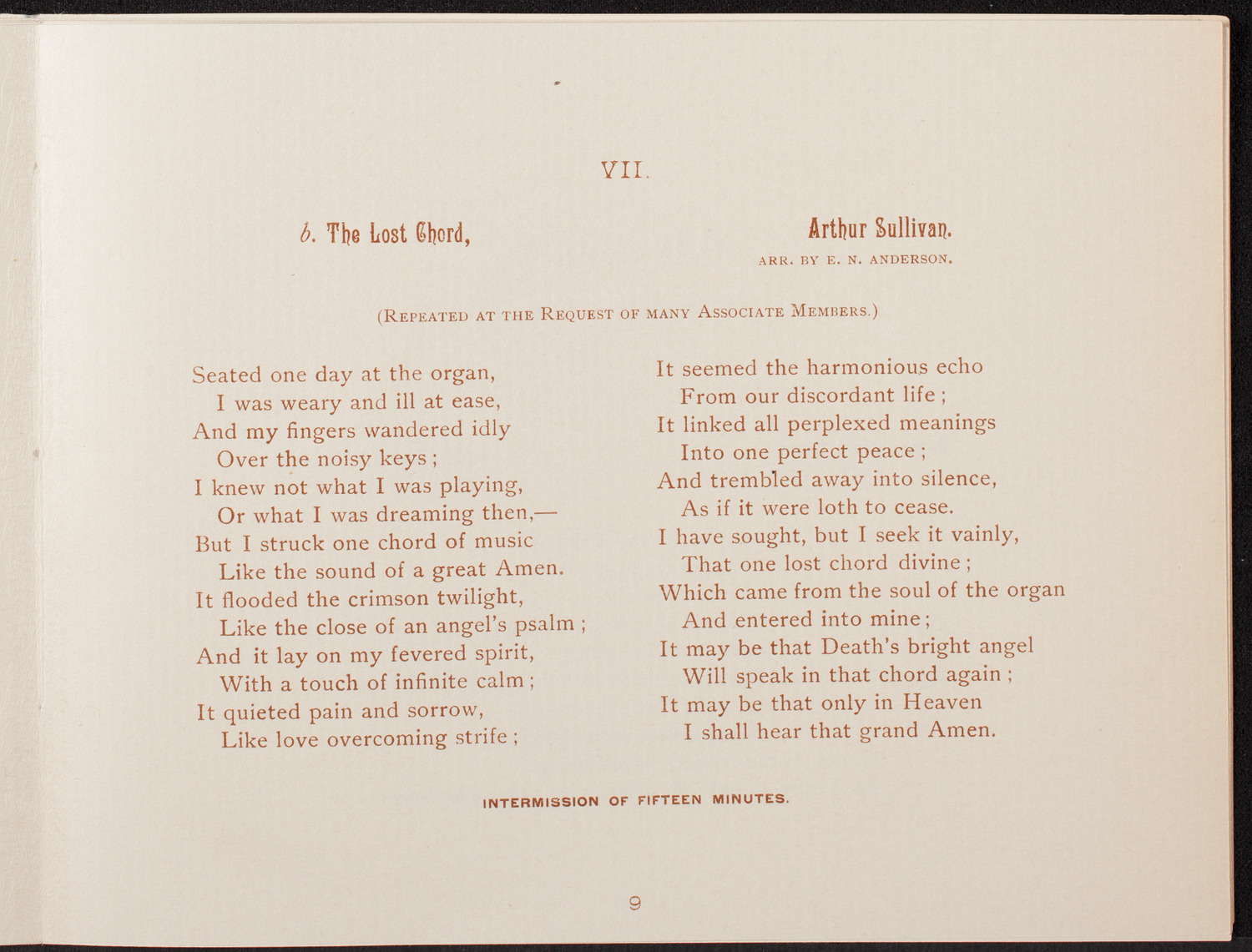 Rubinstein Club, April 21, 1892, program page 10