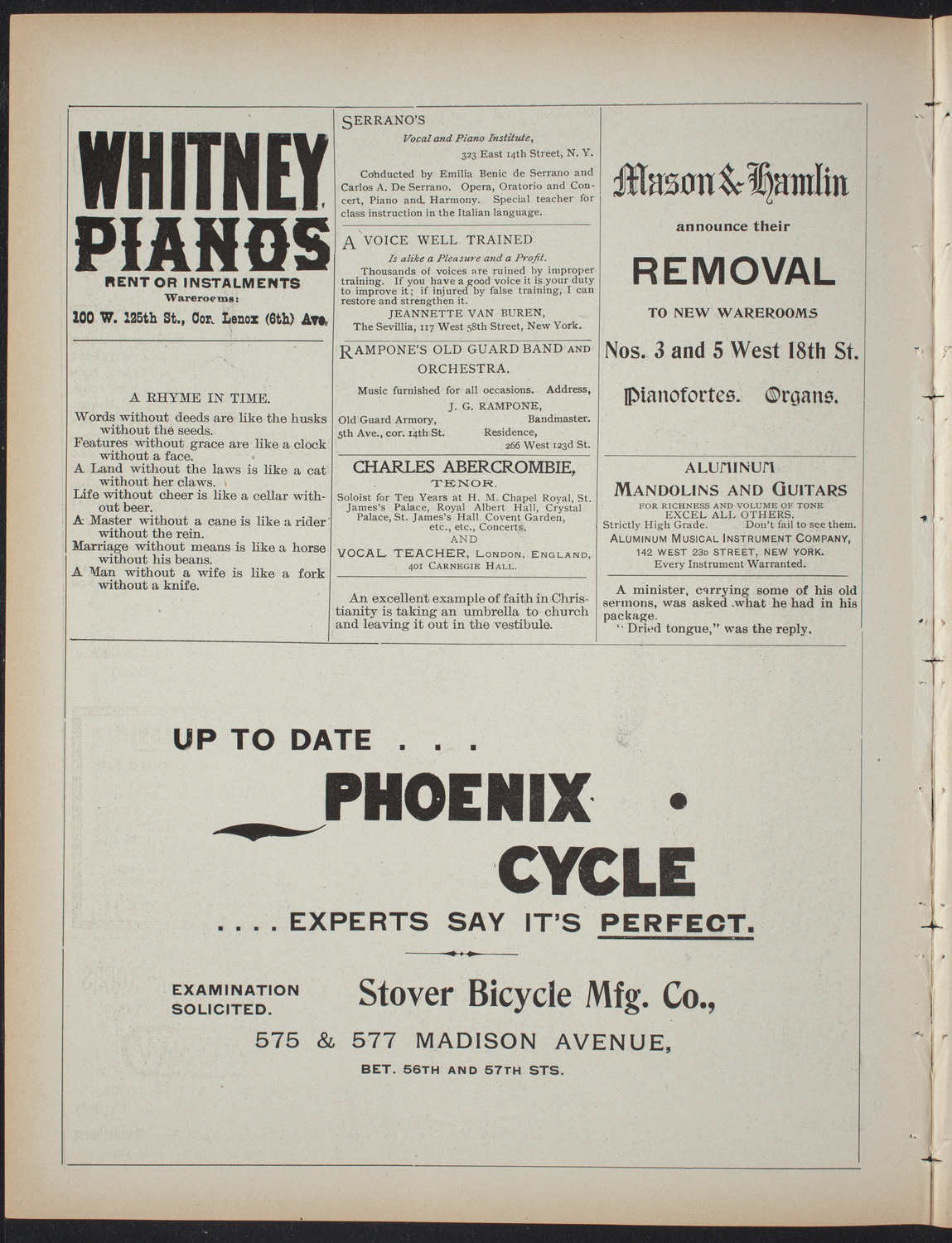 Trinity College Dramatic and Musical Organizations, April 28, 1897, program page 2