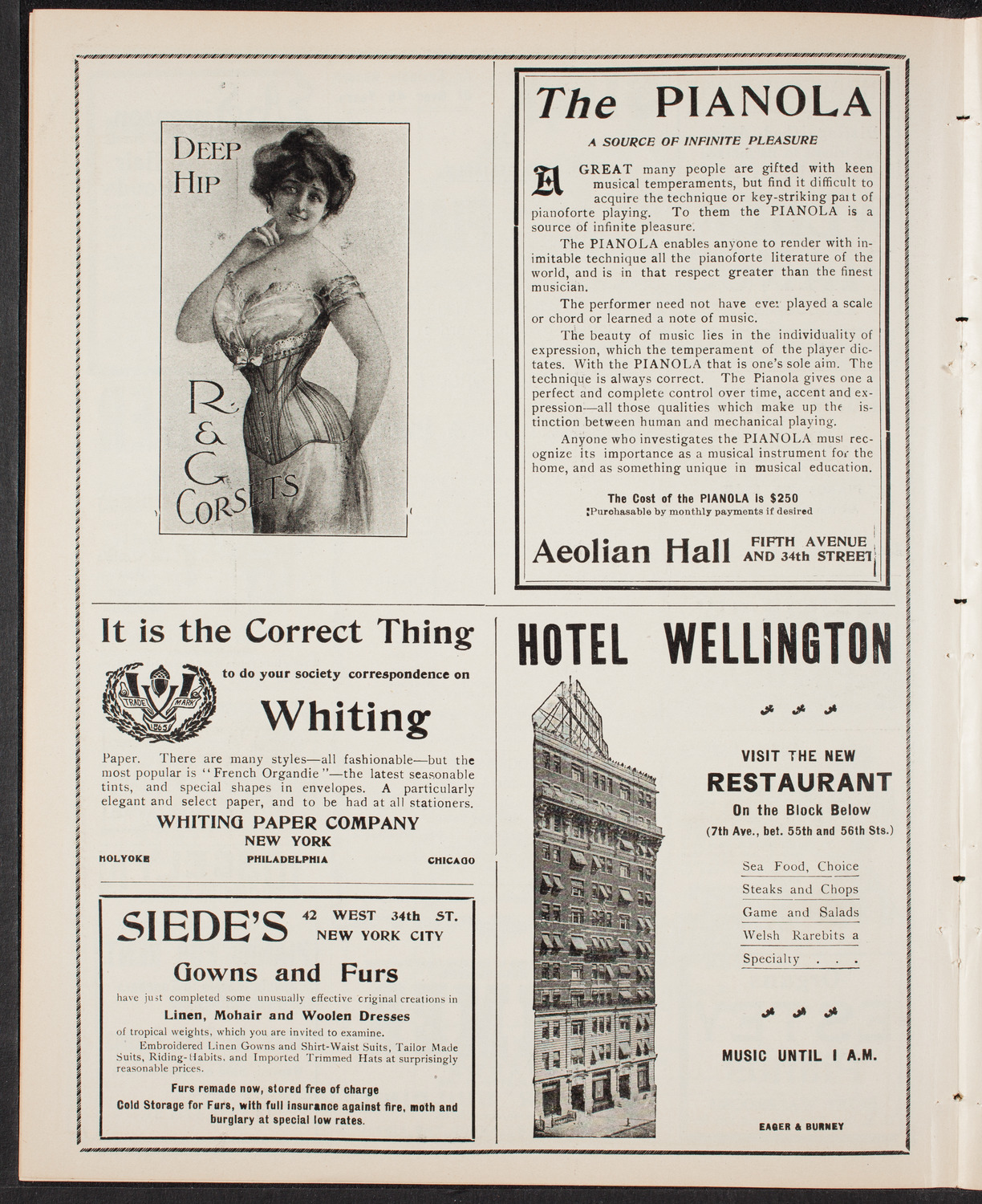 Benefit: Seamen's Christian Association, April 21, 1903, program page 6