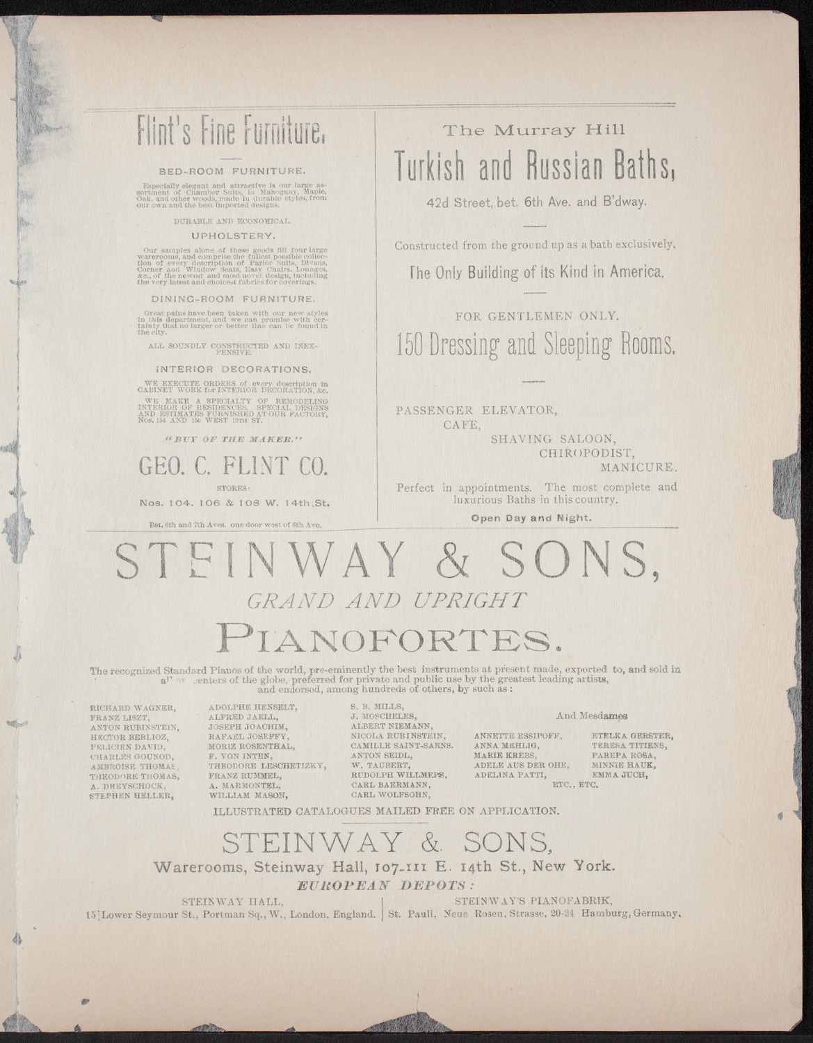 Urania Scientific Theatre, May 18, 1892, program page 3