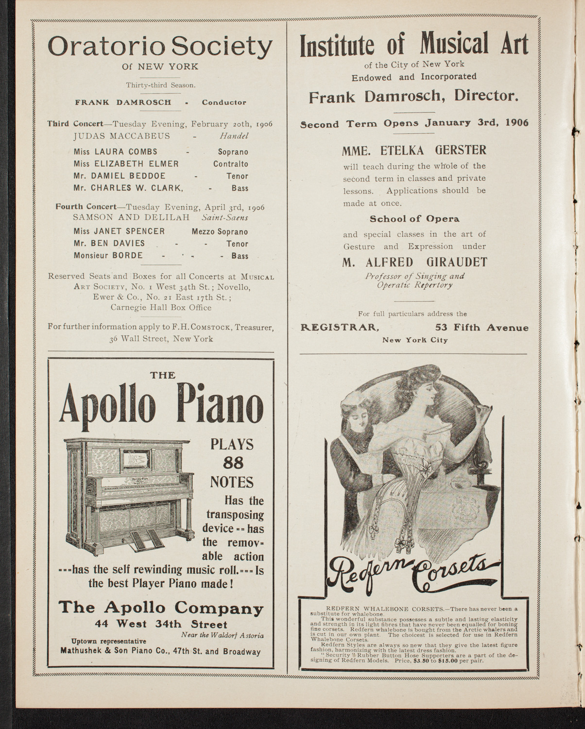 Emma Eames, Soprano, February 14, 1906, program page 2