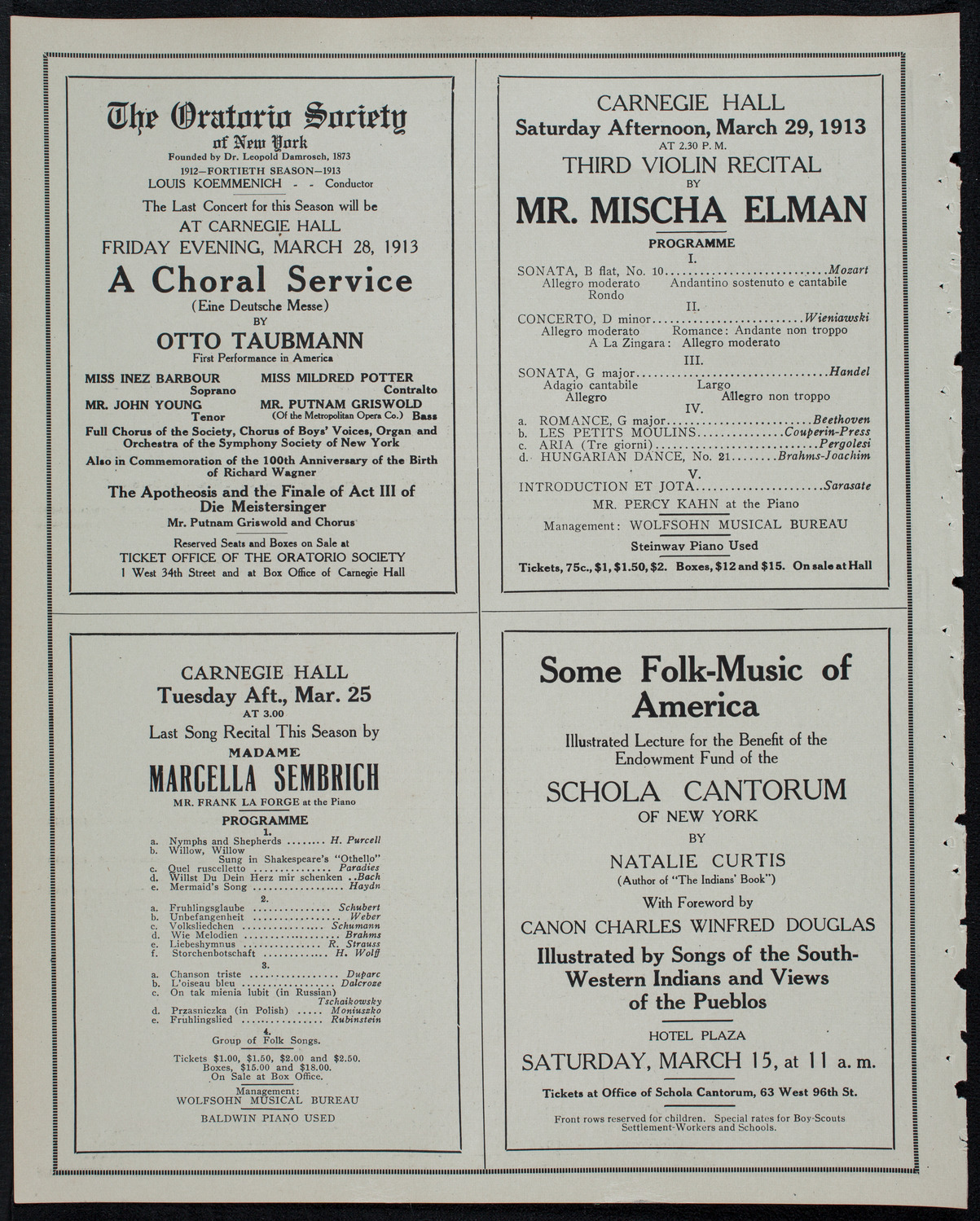 Russian Symphony Society of New York, March 14, 1913, program page 10