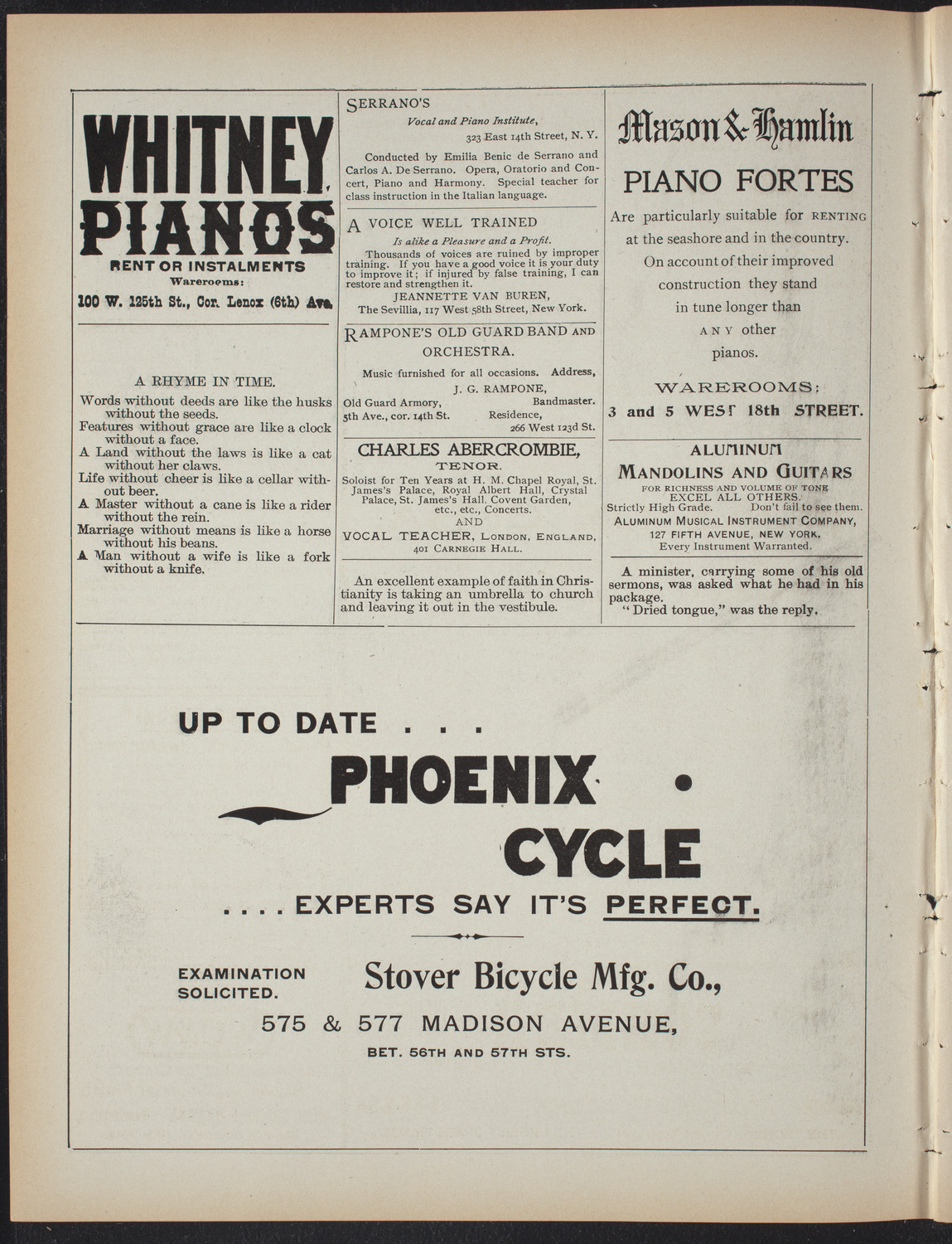 Benefit for the Sick and Wounded of the Cuban Revolution, May 10, 1897, program page 2