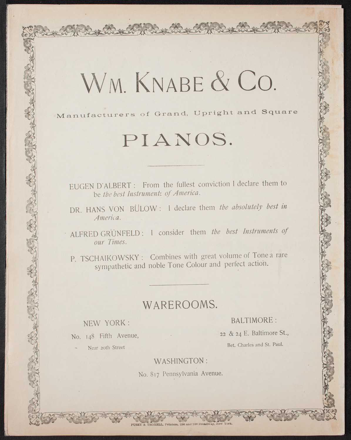 New York Philharmonic, February 10, 1893, program page 8