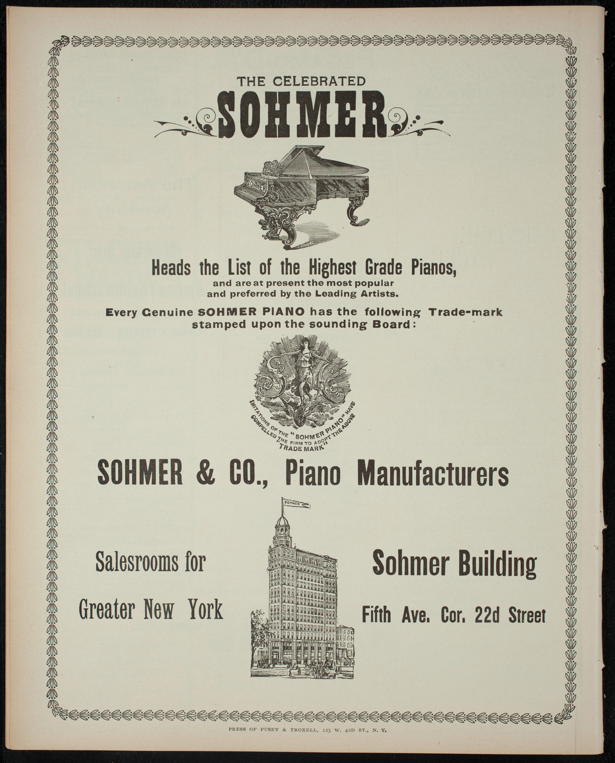 Shakespeare Recital by Marshall Darrach, November 4, 1898, program page 8