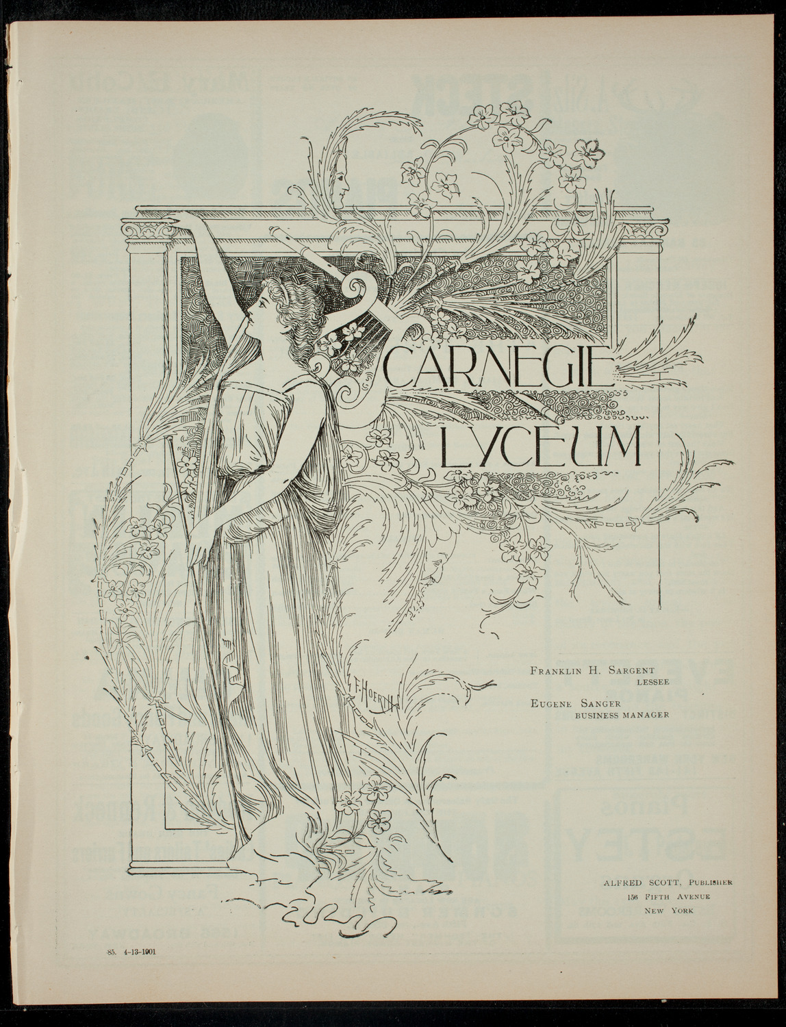 The Children's Theatre, April 13, 1901, program page 1