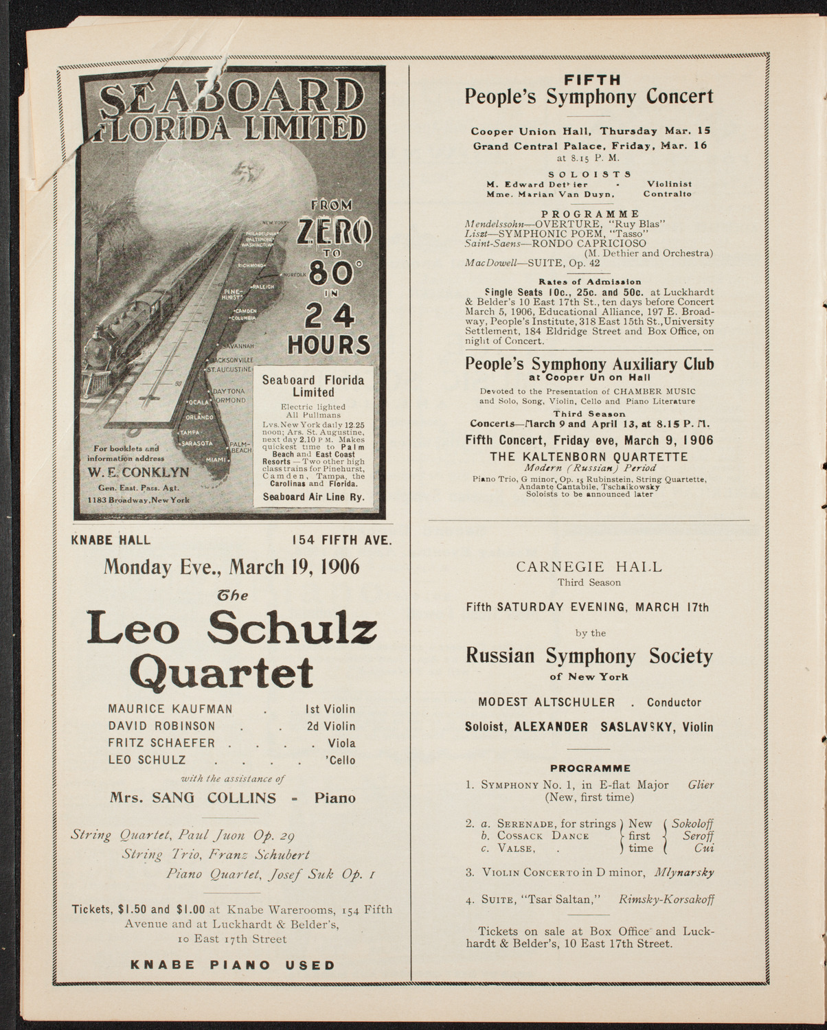 New Music Society of America, March 10, 1906, program page 10