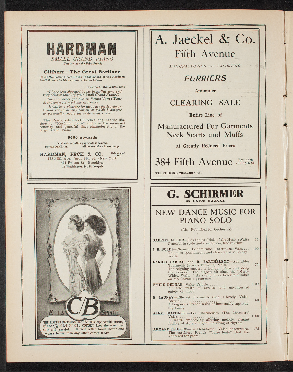 Oratorio Society of New York, February 4, 1909, program page 8