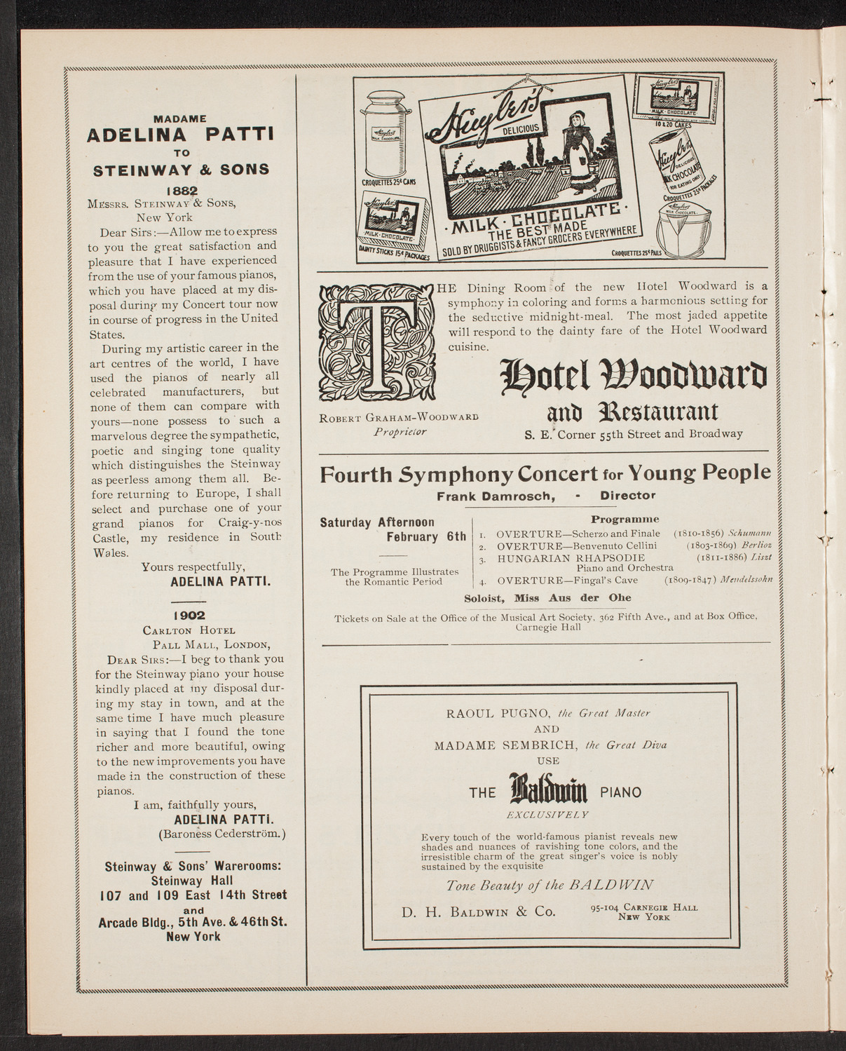 Wetzler Symphony Orchestra, January 23, 1904, program page 4