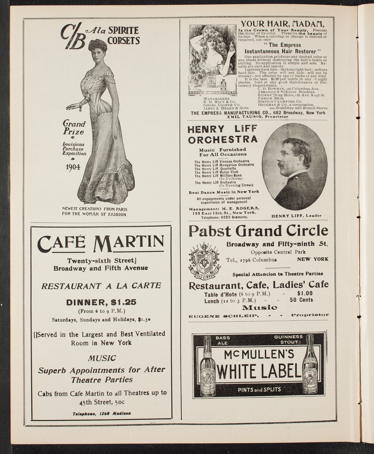 Russian Symphony Society of New York, March 11, 1905, program page 8