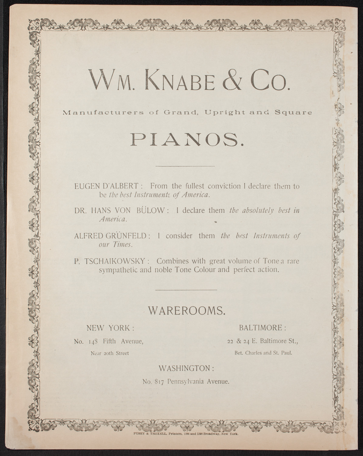 Damrosch Sunday Concert: Grand Wagner Night, March 5, 1893, program page 8