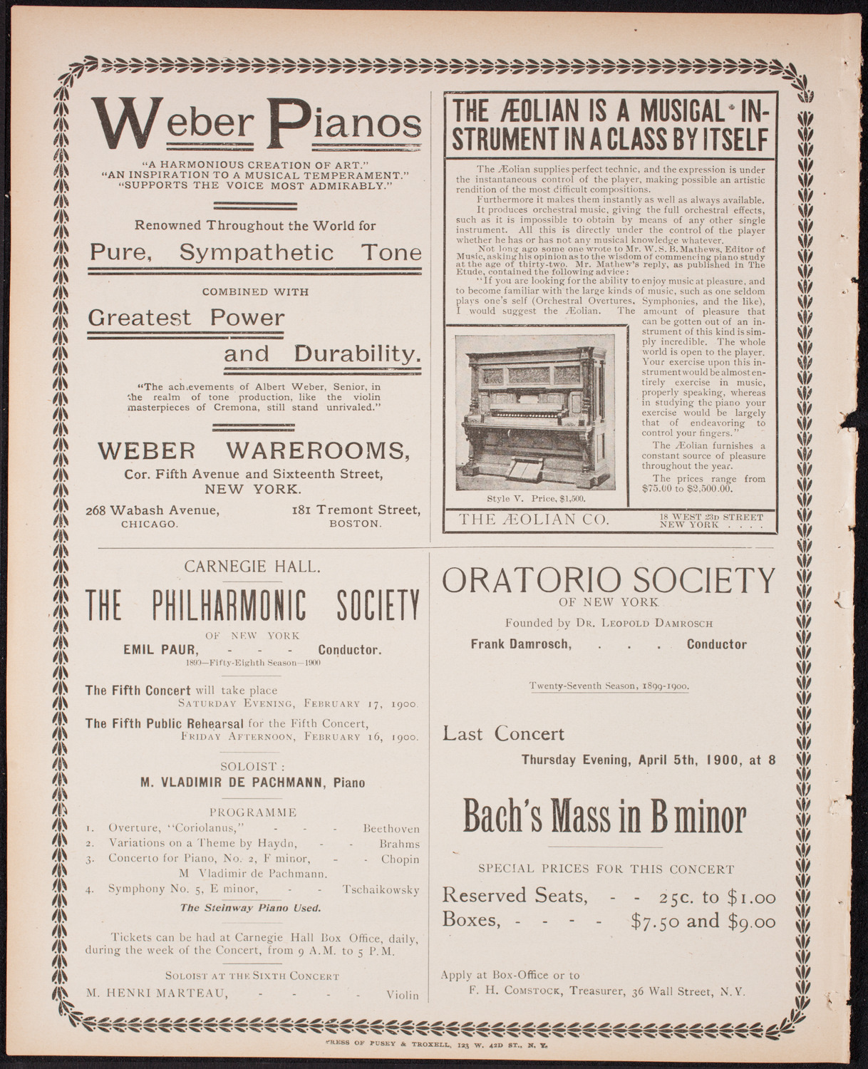 Meeting: The Salvation Army, February 13, 1900, program page 8
