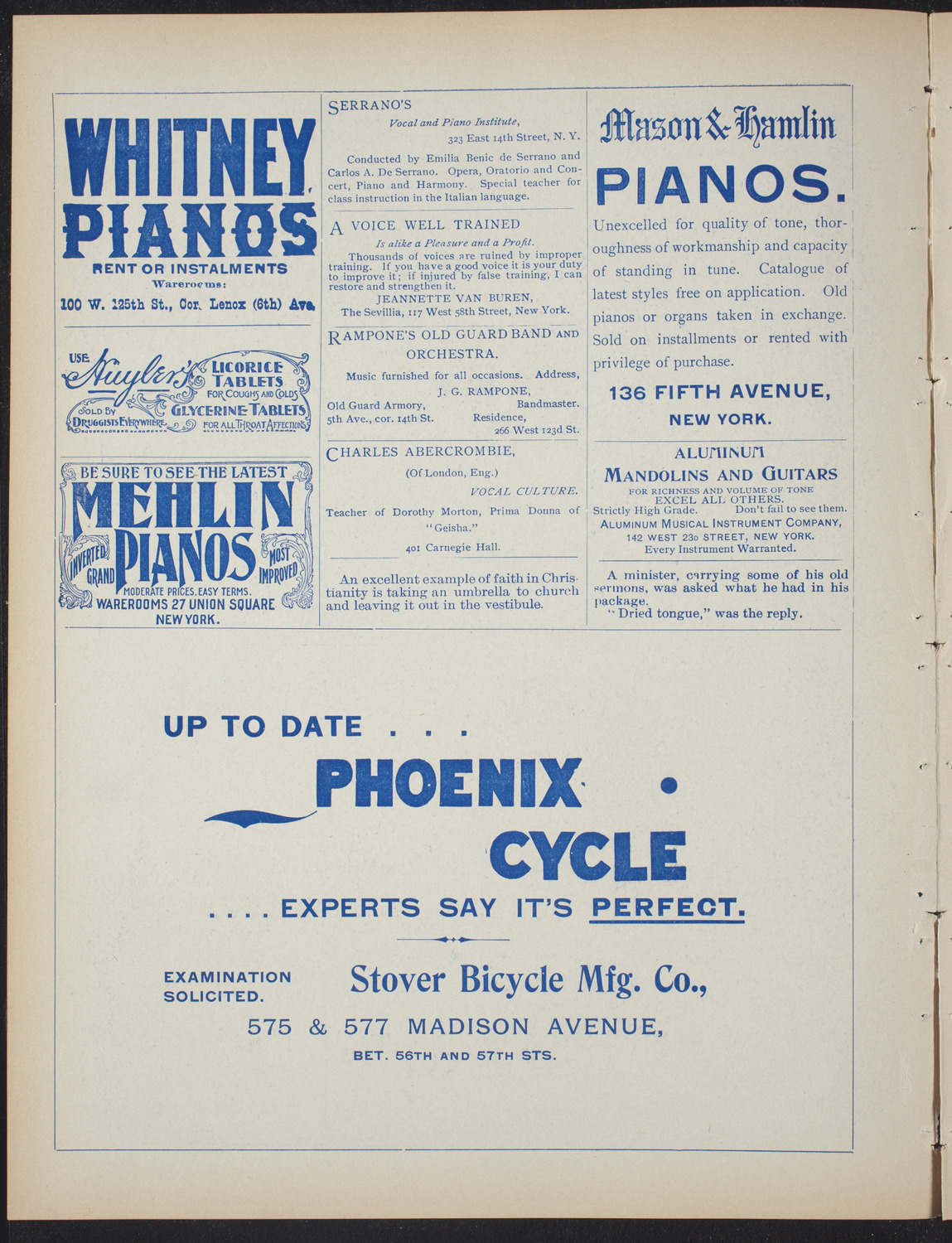 Columbia College Musical Society, February 17, 1897, program page 2